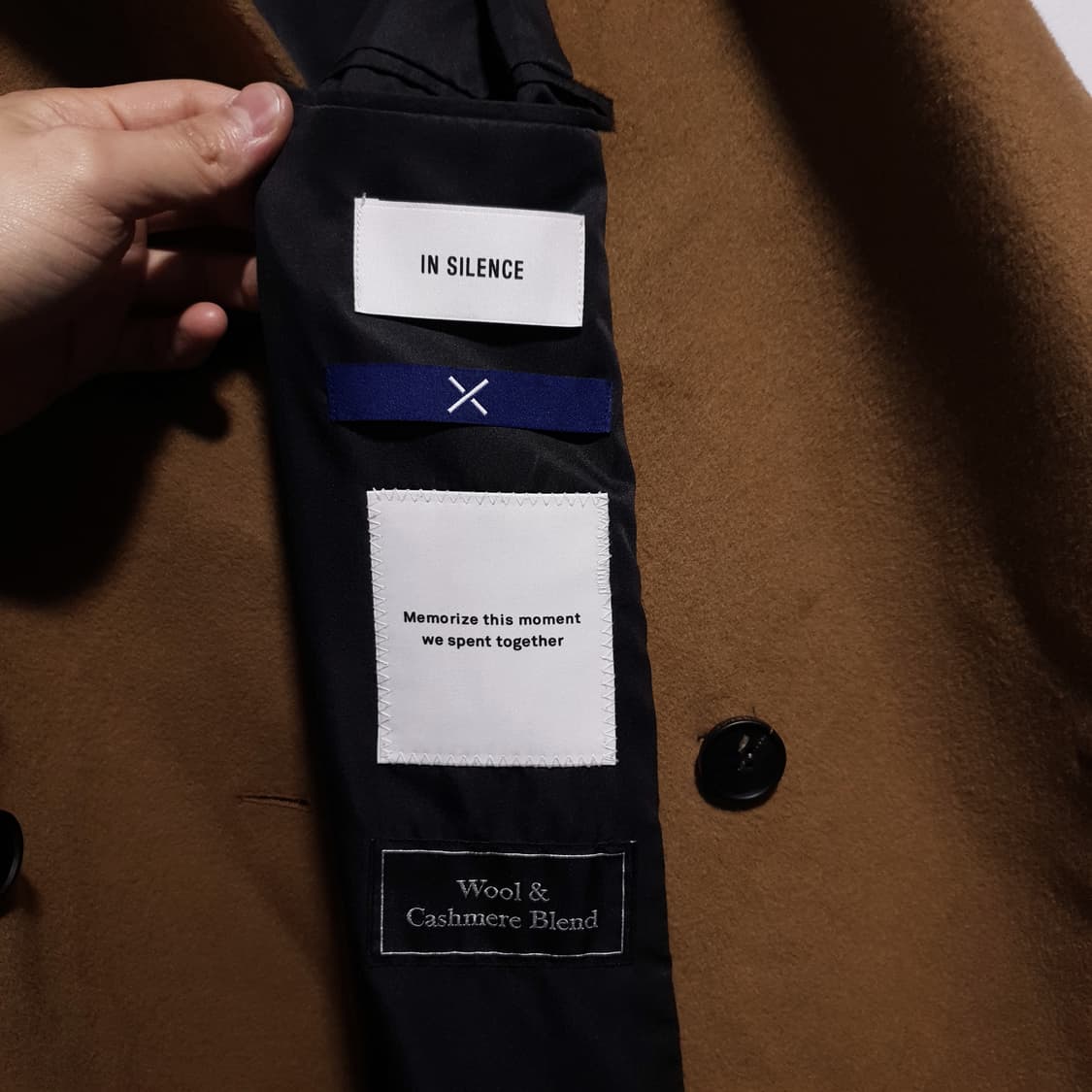 실측 L) 인사일런스 X 분트 더블 울 캐시미어 블렌드 코트 자켓 카멜 상품이미지6