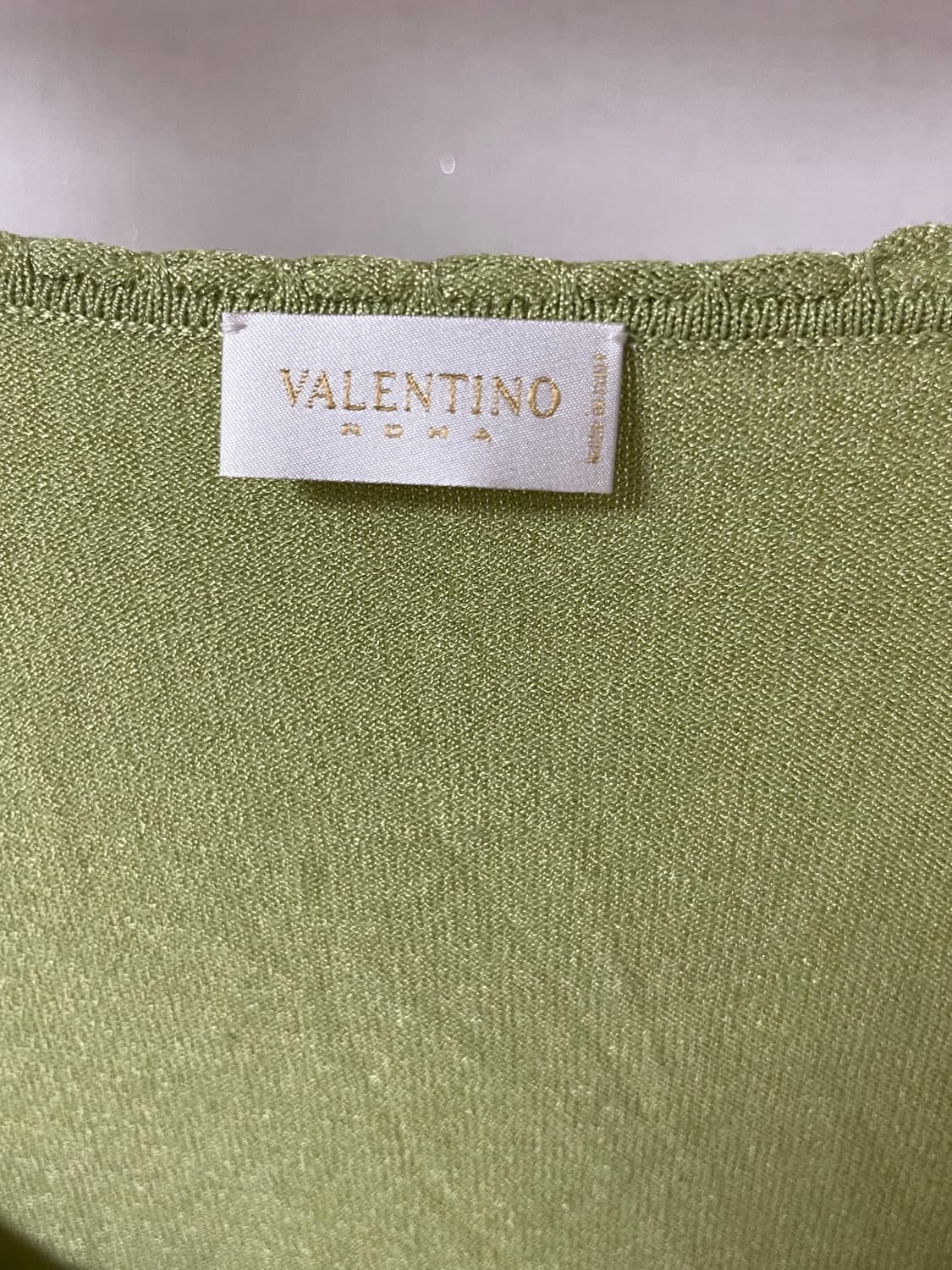 VALENTINO 라임 그린 니트 스퀘어넥 정품 상품이미지4