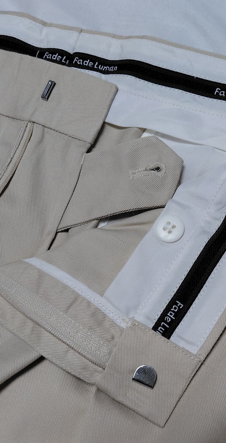 [빅사이즈/103] Fade Luman 투턱 와이드 치노 팬츠 베이지 상품이미지5