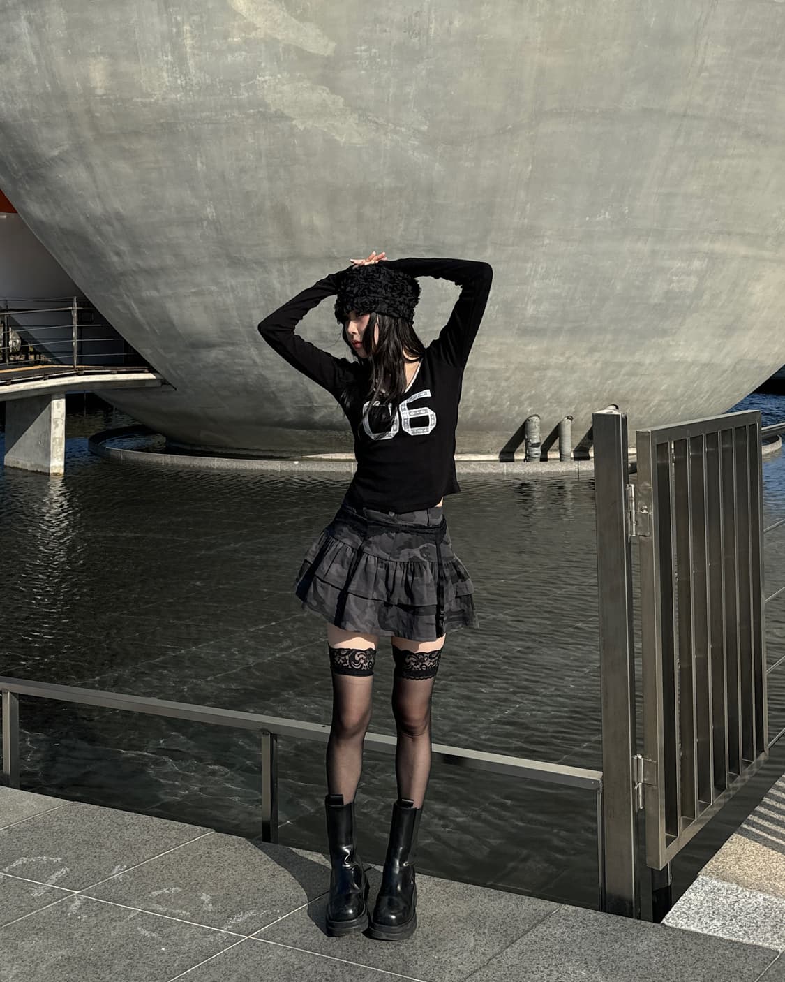 레이스 크롭티 상품이미지3