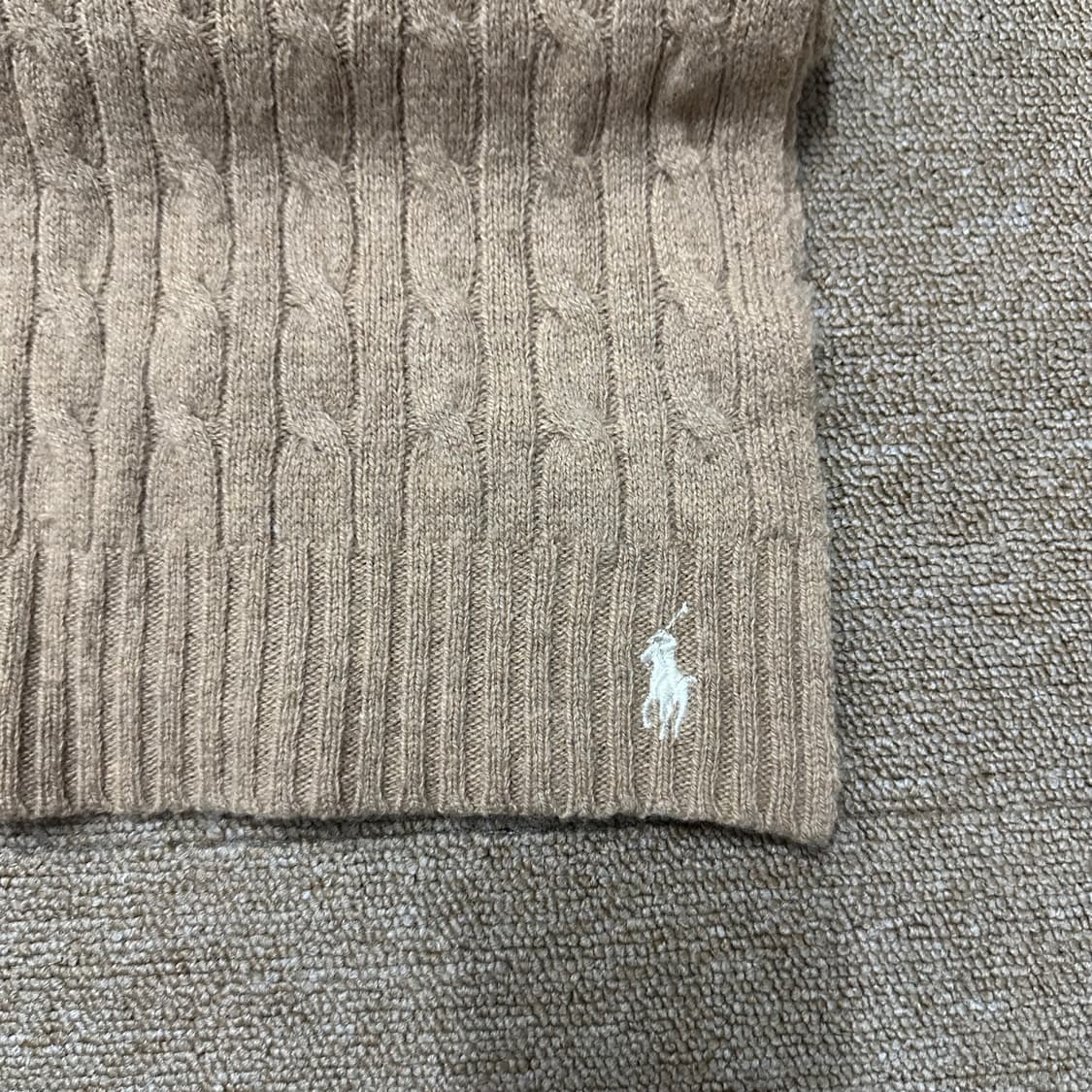 폴로 랄프로렌 케이블 베이지 머플러 목도리 상품이미지3