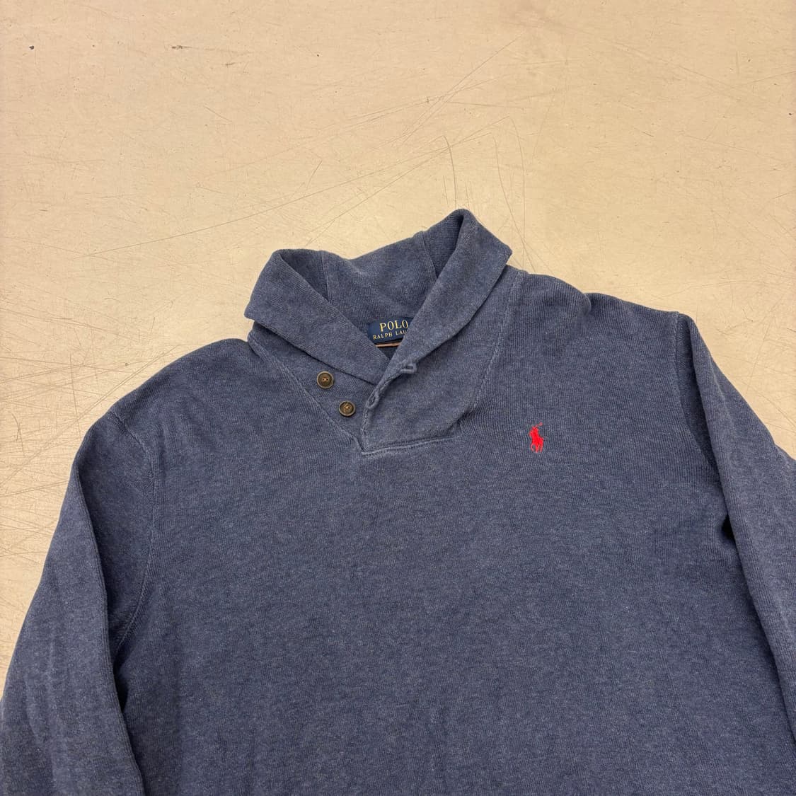 폴로 랄프로렌 네이비 포니 숄 니트 상품이미지2