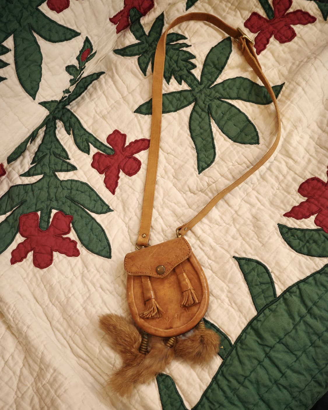 빈티지 mens bigi 레더 래빗 테슬 웨이스트백 상품이미지1