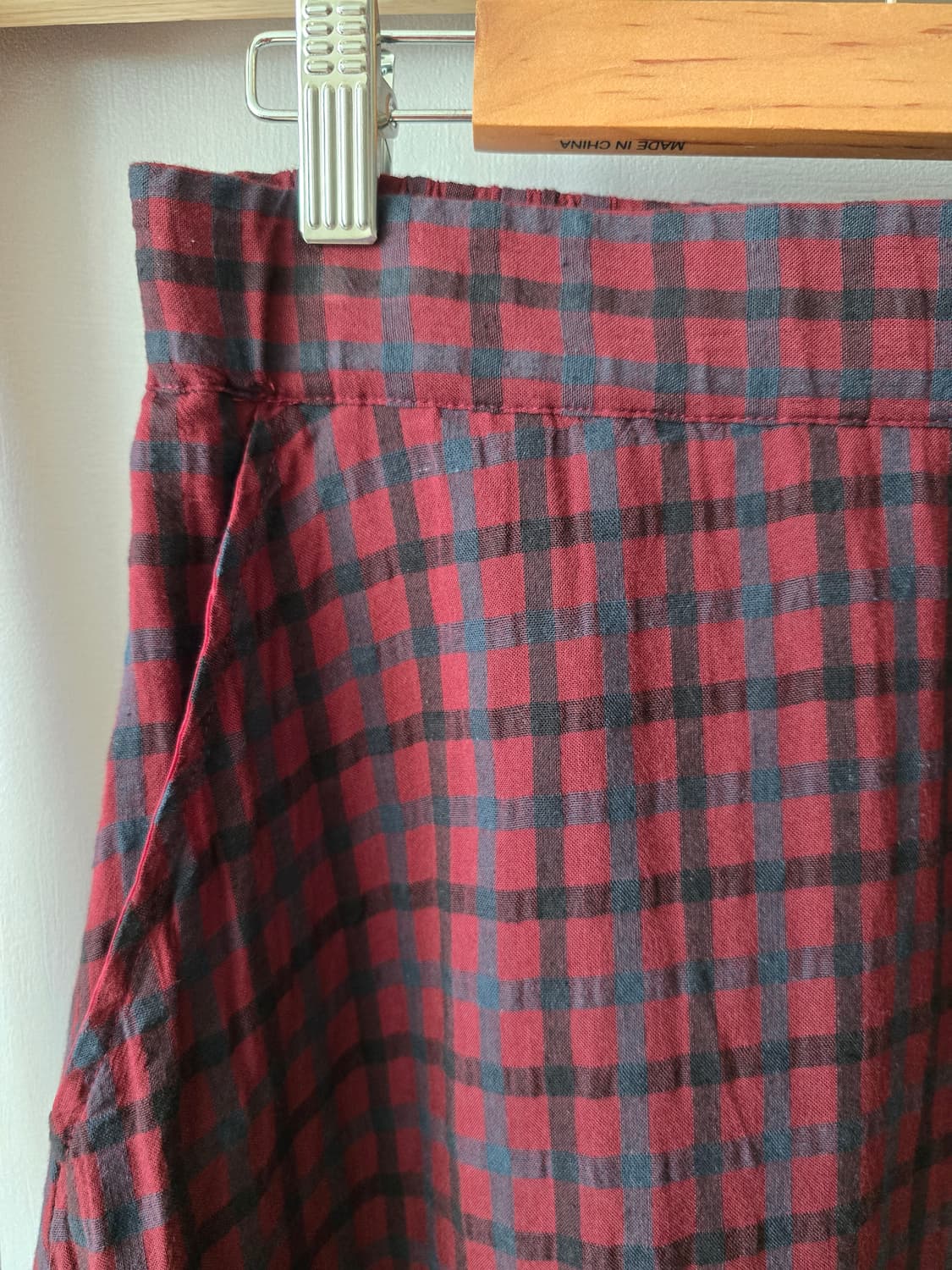 Samansa Mos2 버건디 패턴 롱스커트 상품이미지5