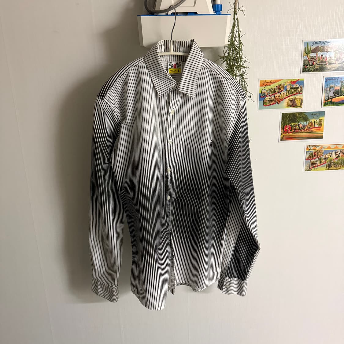 베이프 에이프 aape 스트라이프 그라데이션 셔츠 상품이미지1