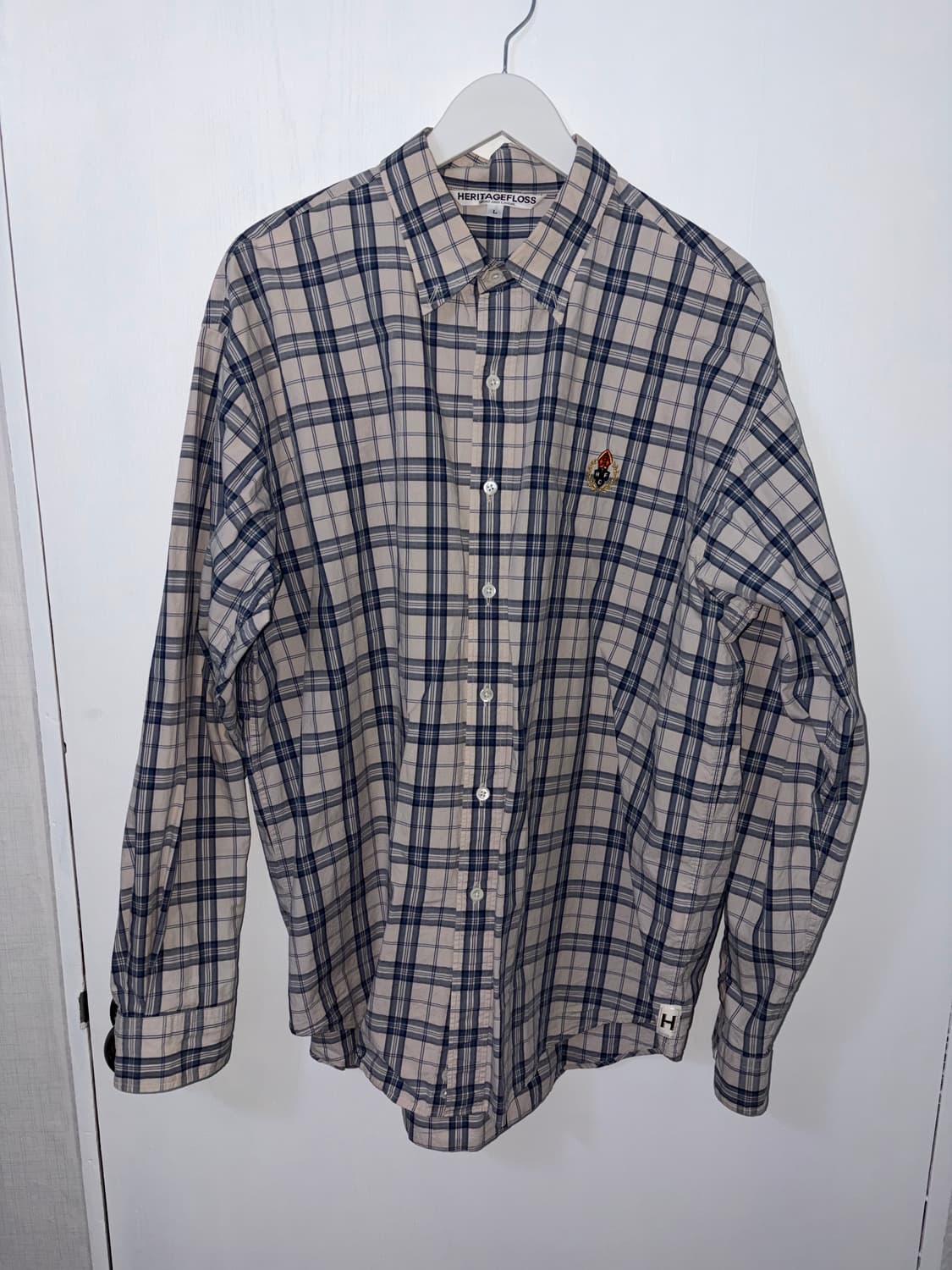 헤리티지플로스 크레스트 체크셔츠 L 상품이미지1