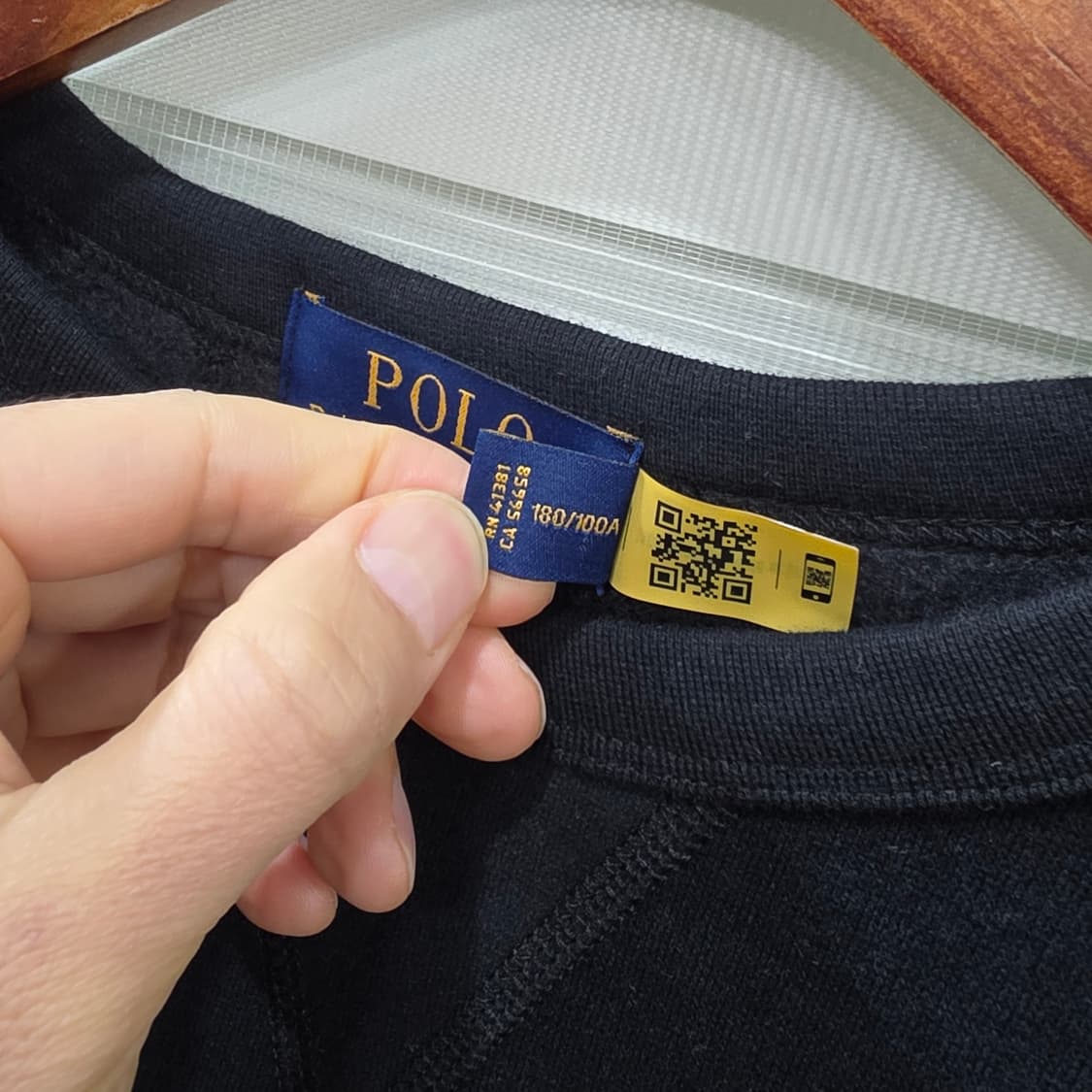 폴로 랄프로렌 블랙 스웨트셔츠- L 상품이미지7