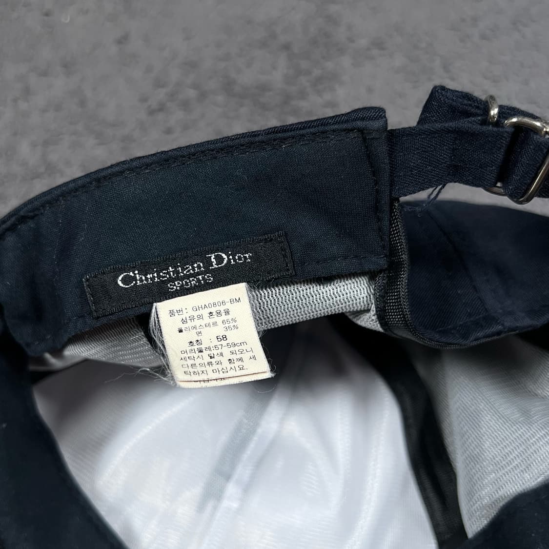 90's 디올 네이비 볼캡 상품이미지5