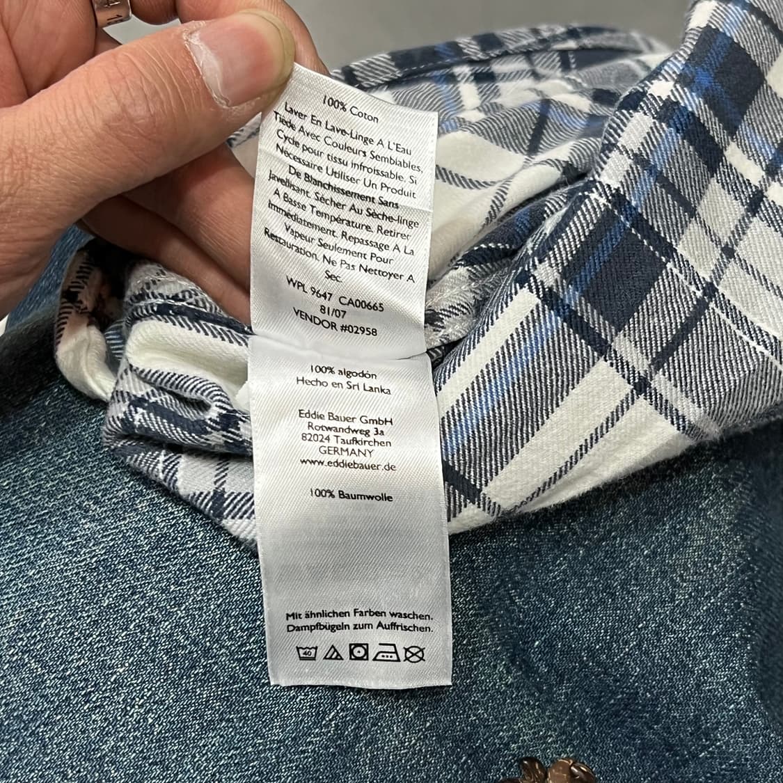  에디바우어 체크 플란넬 셔츠 y14973 상품이미지7