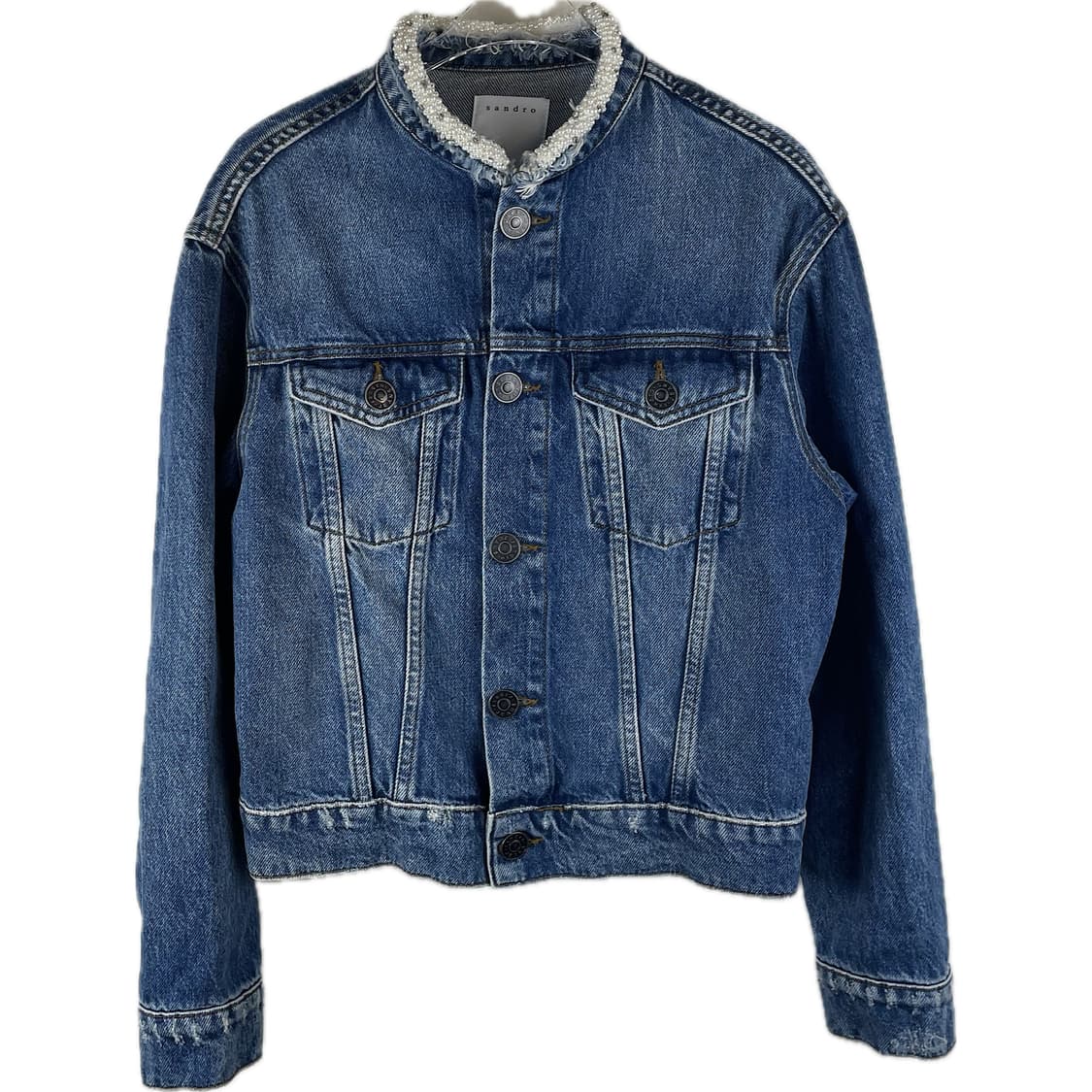 [38] 산드로 펄 트리밍 데님 트러커 자켓 상품이미지1