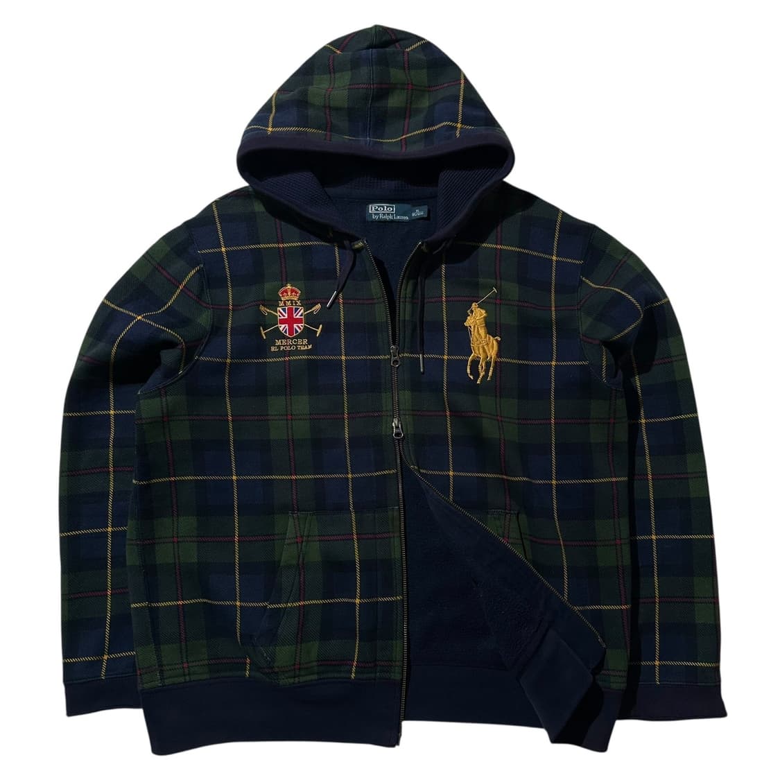 폴로 랄프로렌 빅포니 블랙와치 타탄체크 써멀 후드집업 상품이미지1