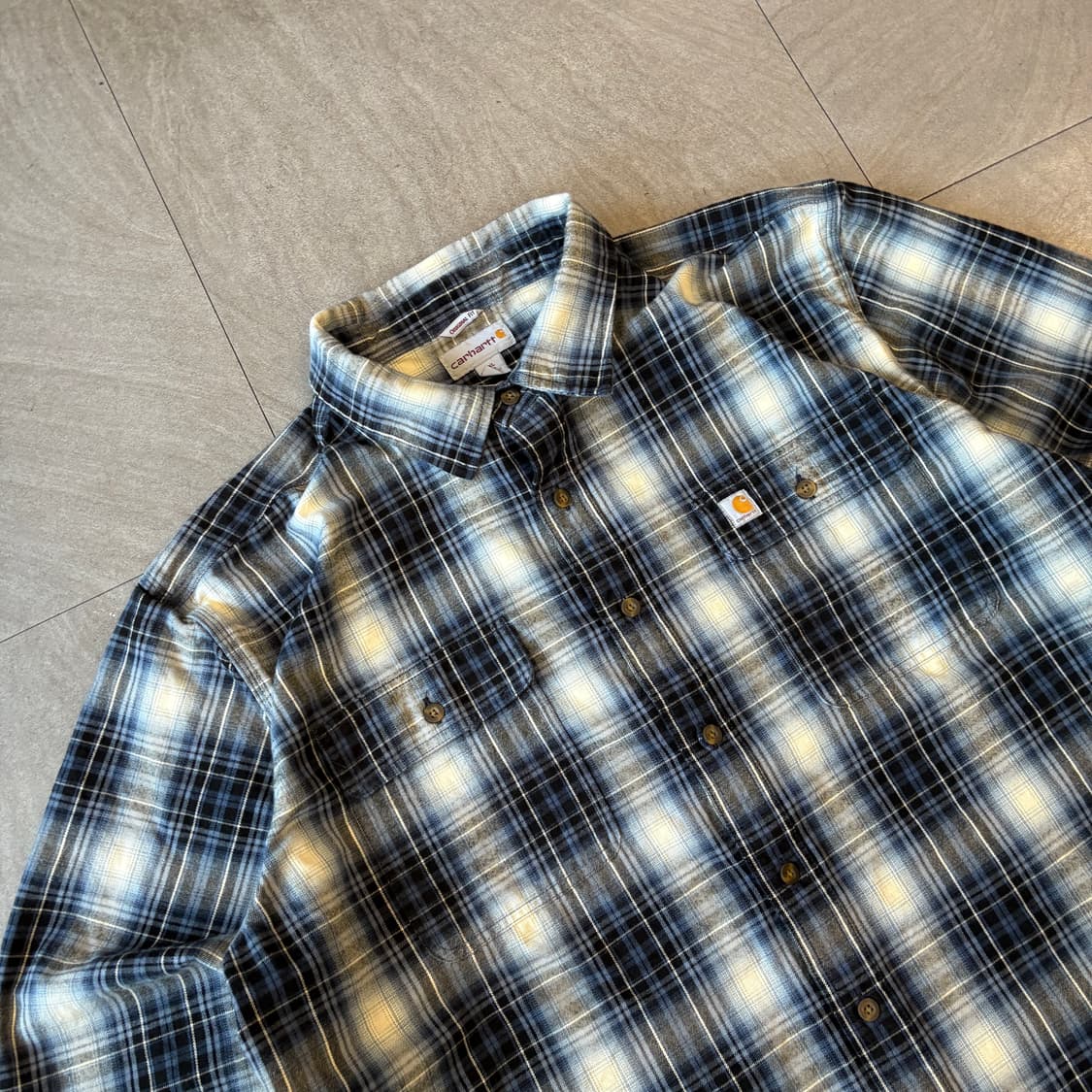 칼하트 오리지널 해비 코튼 체크 긴팔 셔츠 상품이미지2