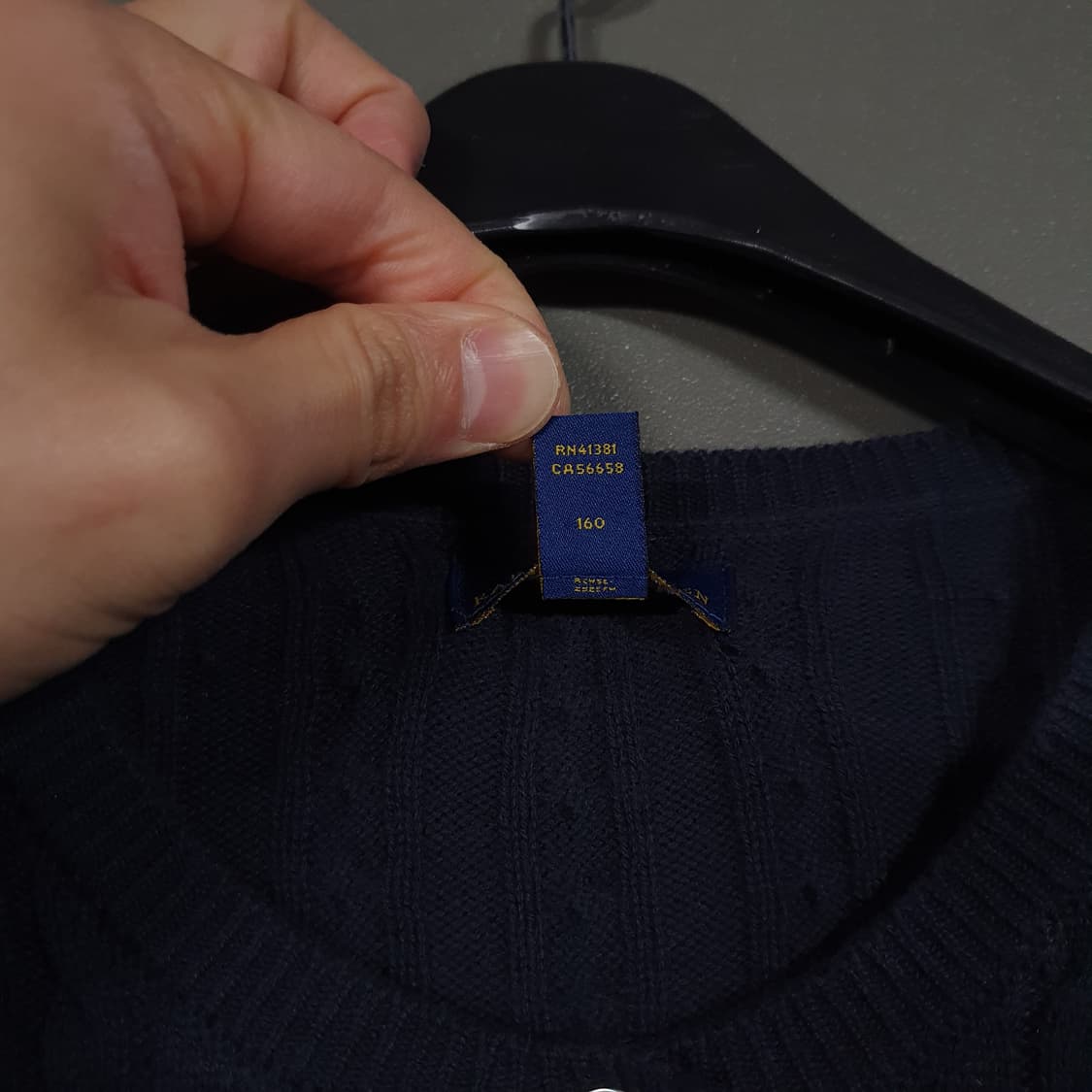 여성) 폴로 랄프로렌 신형 포니 케이블 니트 꽈배기 가디건 네이비 상품이미지5