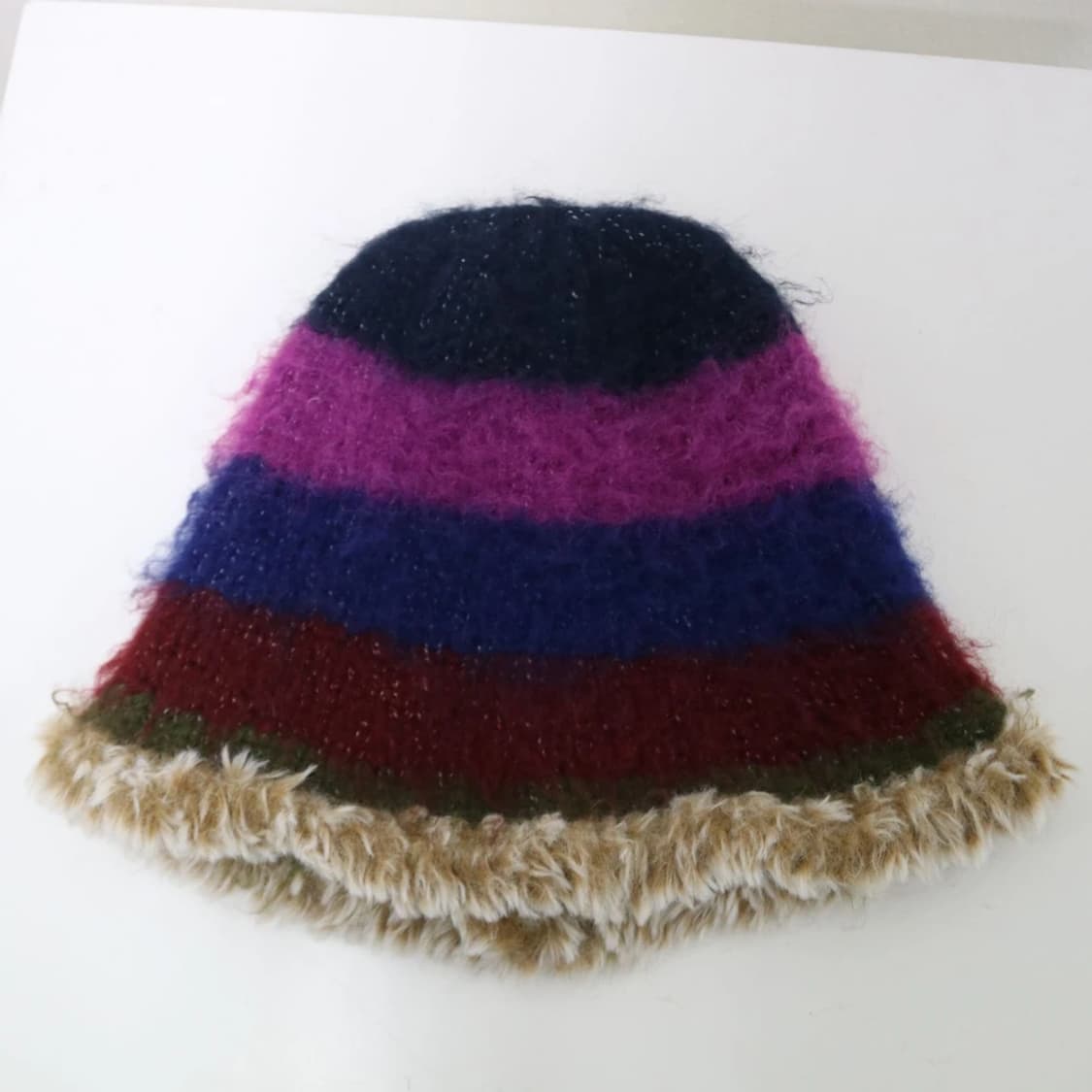 스트라이프 니트 버킷햇 63355 상품이미지3