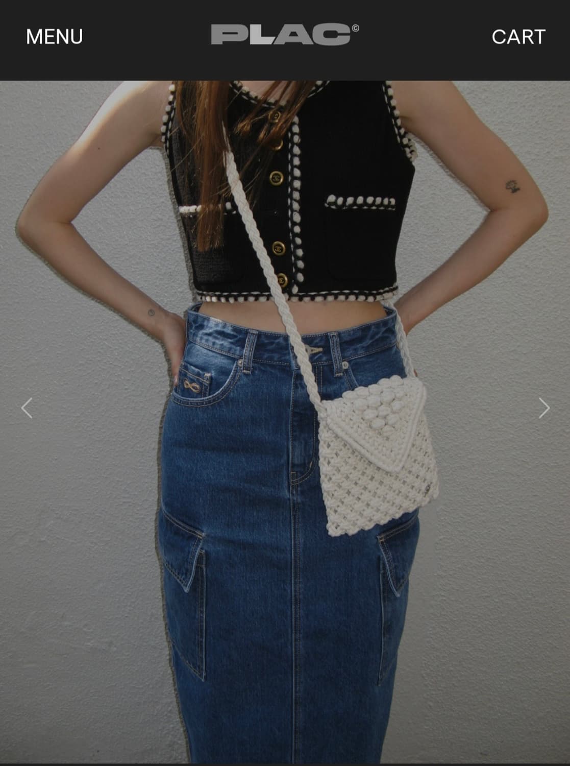 [PLAC x ONNUK] 플랙 온눅 콜라보 카고 데님 스커트 K42 상품이미지5