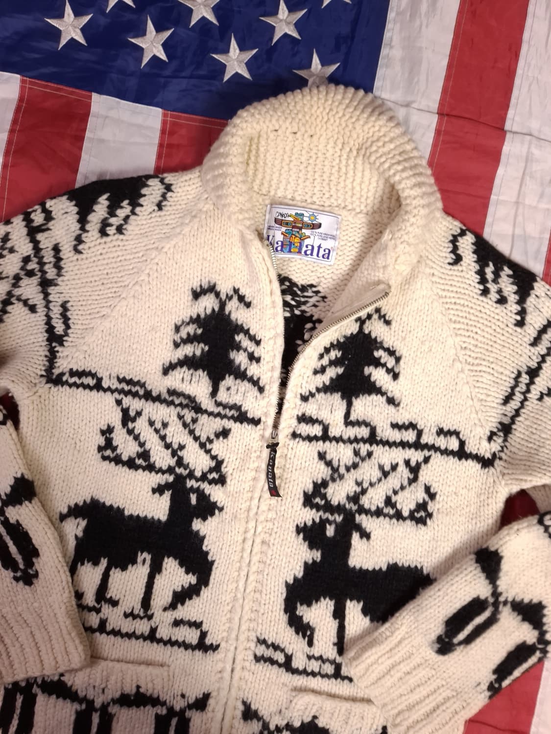 오리지날 캐나다제조 카나타 노르딕 울 코위찬 가디건 상품이미지2