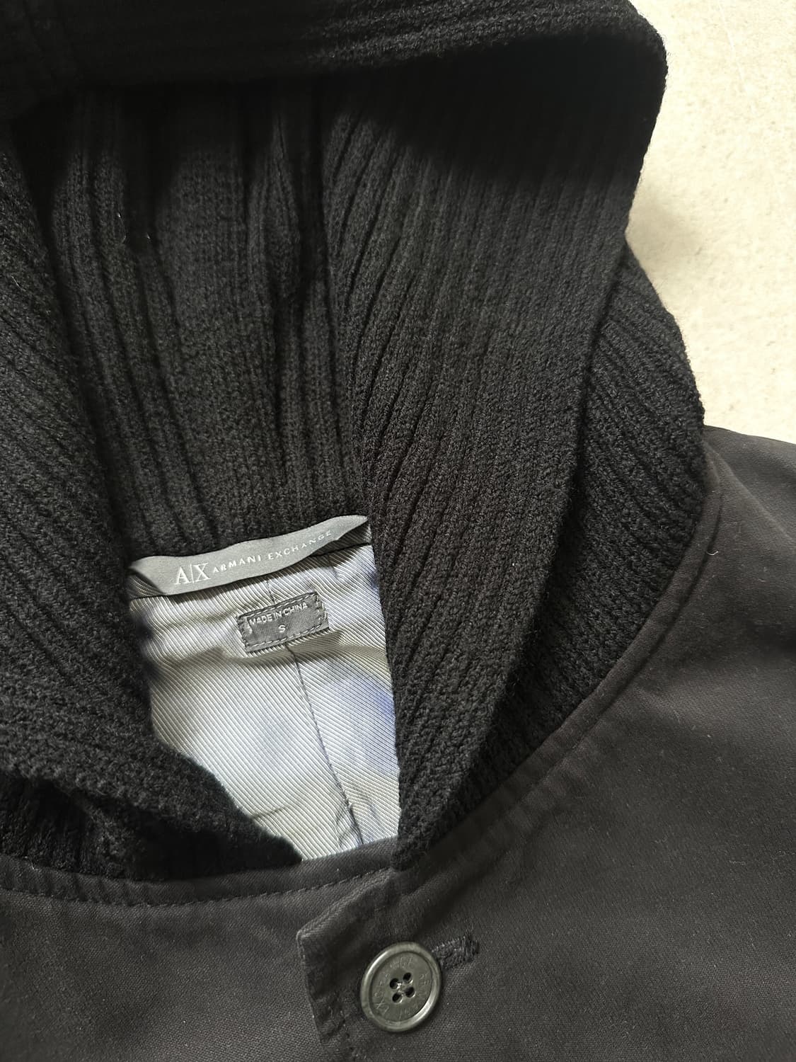 알마니 2000s 후드 니트 레이어 블레이저 자켓 상품이미지7