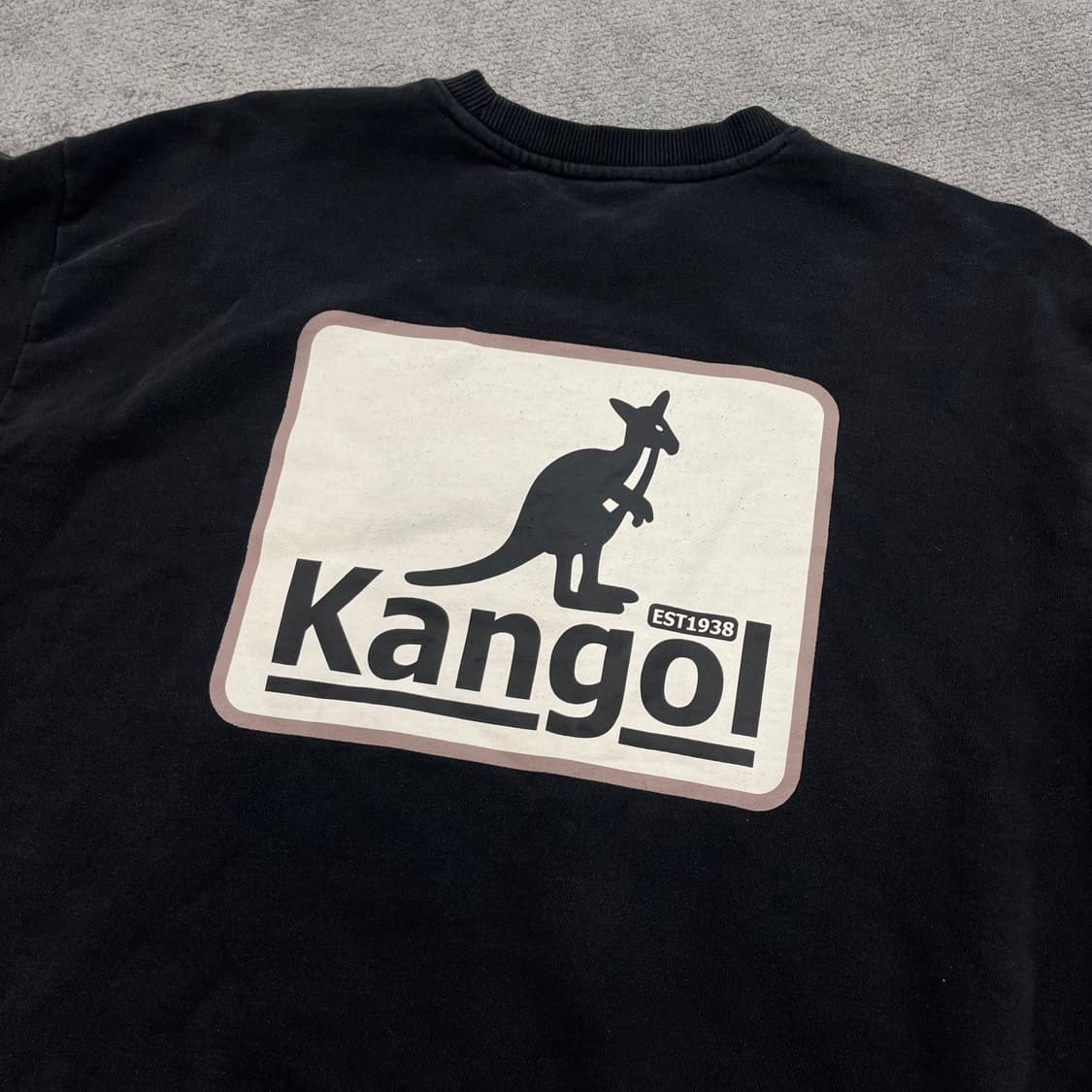 S 캉골 블랙 맨투맨 티셔츠 상품이미지5