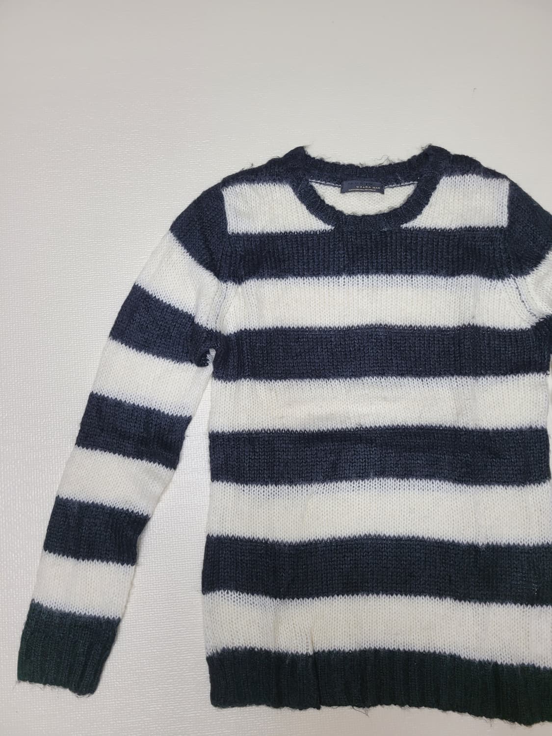 자라맨 ZARAMAN black tag 스트라이프 니트 100 블랙 상품이미지3