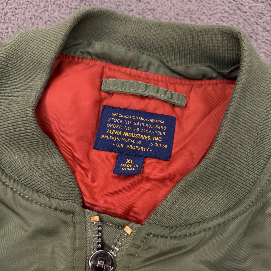 [ 정품/XL ] 알파인더스트리 플라이트 ma-1  항공점퍼 상품이미지5