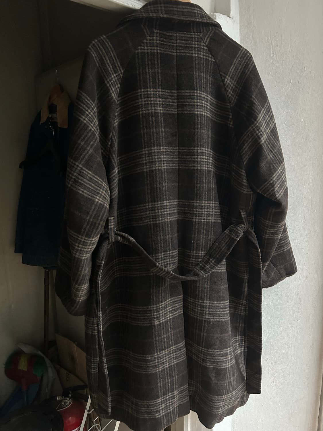 빔즈하트 체크 롱코트 상품이미지7