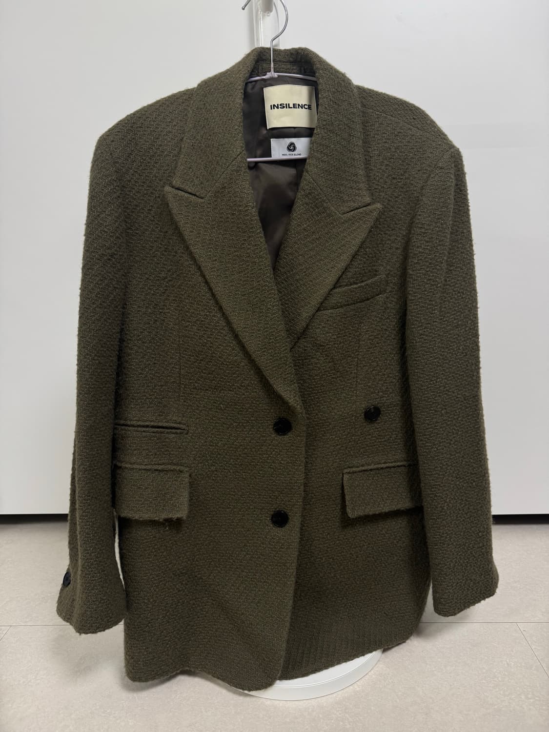(완판) 인사일런스 우먼 울 오버사이즈 자켓 S 카키브라운 상품이미지10