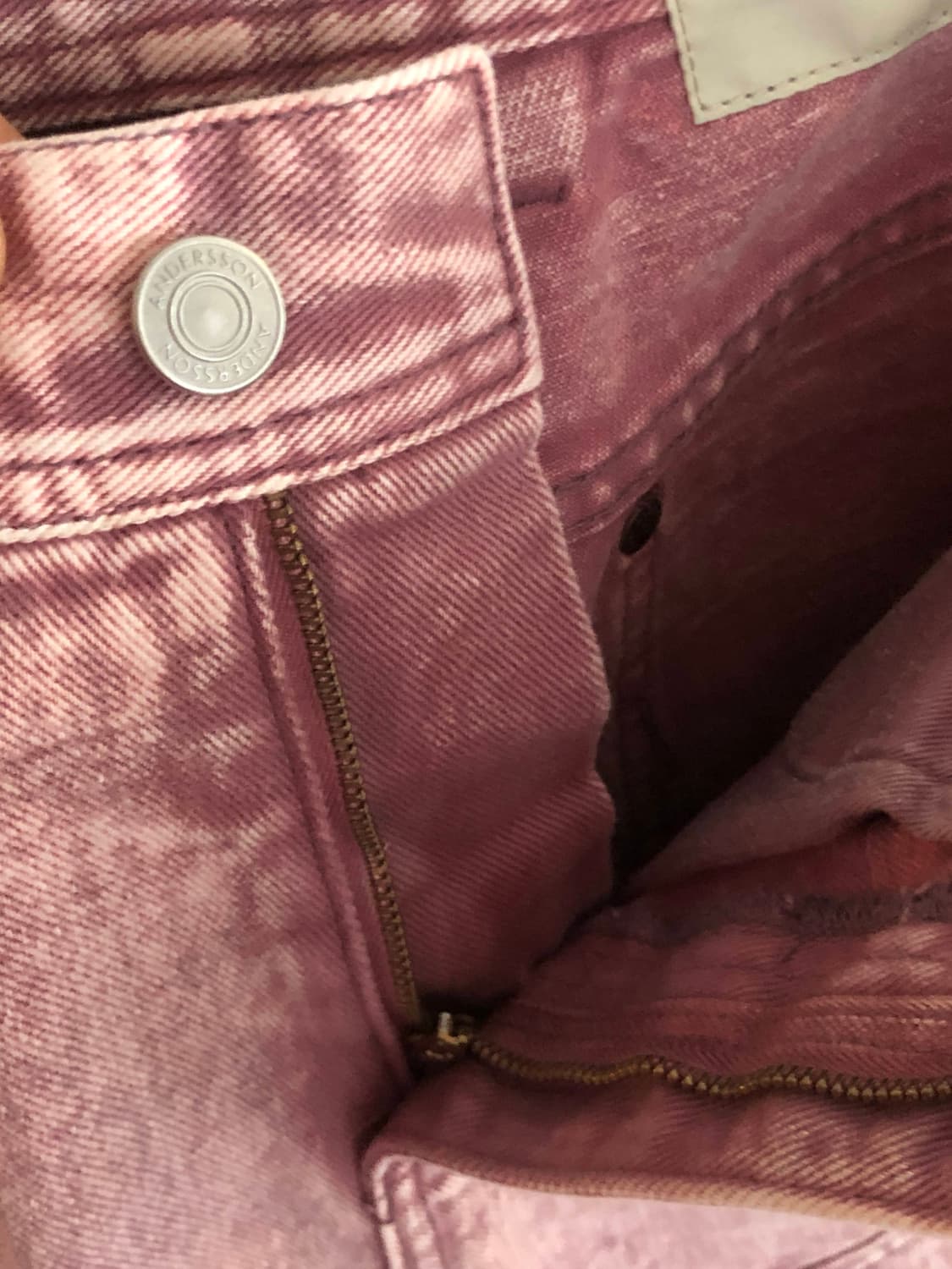 엔더슨밸 빈티지 핑크 카펜터 데님 팬츠 상품이미지5