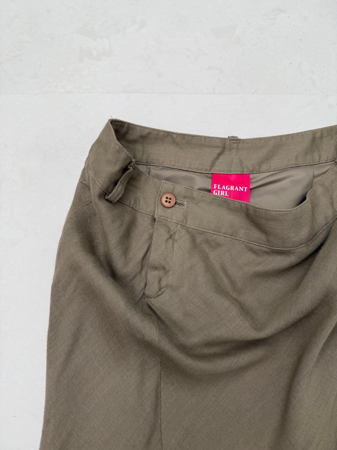 카키 언발 스커트  상품이미지6