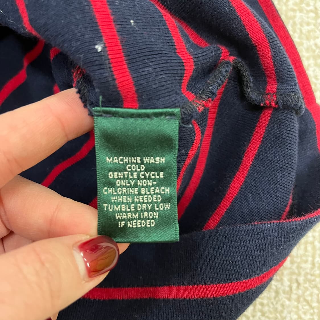 [M] 폴로랄프로렌 여성 스트라이프 코튼 니트 원피스 치마 0108M1 상품이미지3