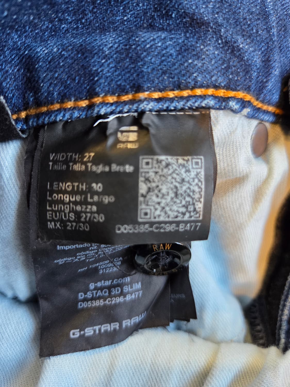 G-Star Raw 데님 청바지 페인팅 데미지(W27/L30)남여공용 상품이미지8