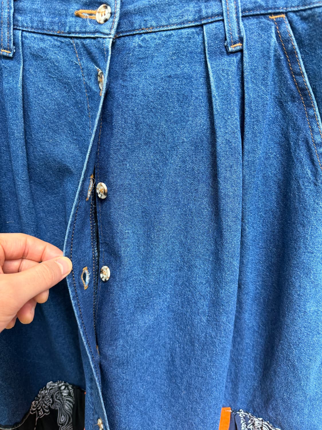 Panama boy 리메이크 반다나 패치워크 데님 스커트 10 상품이미지9