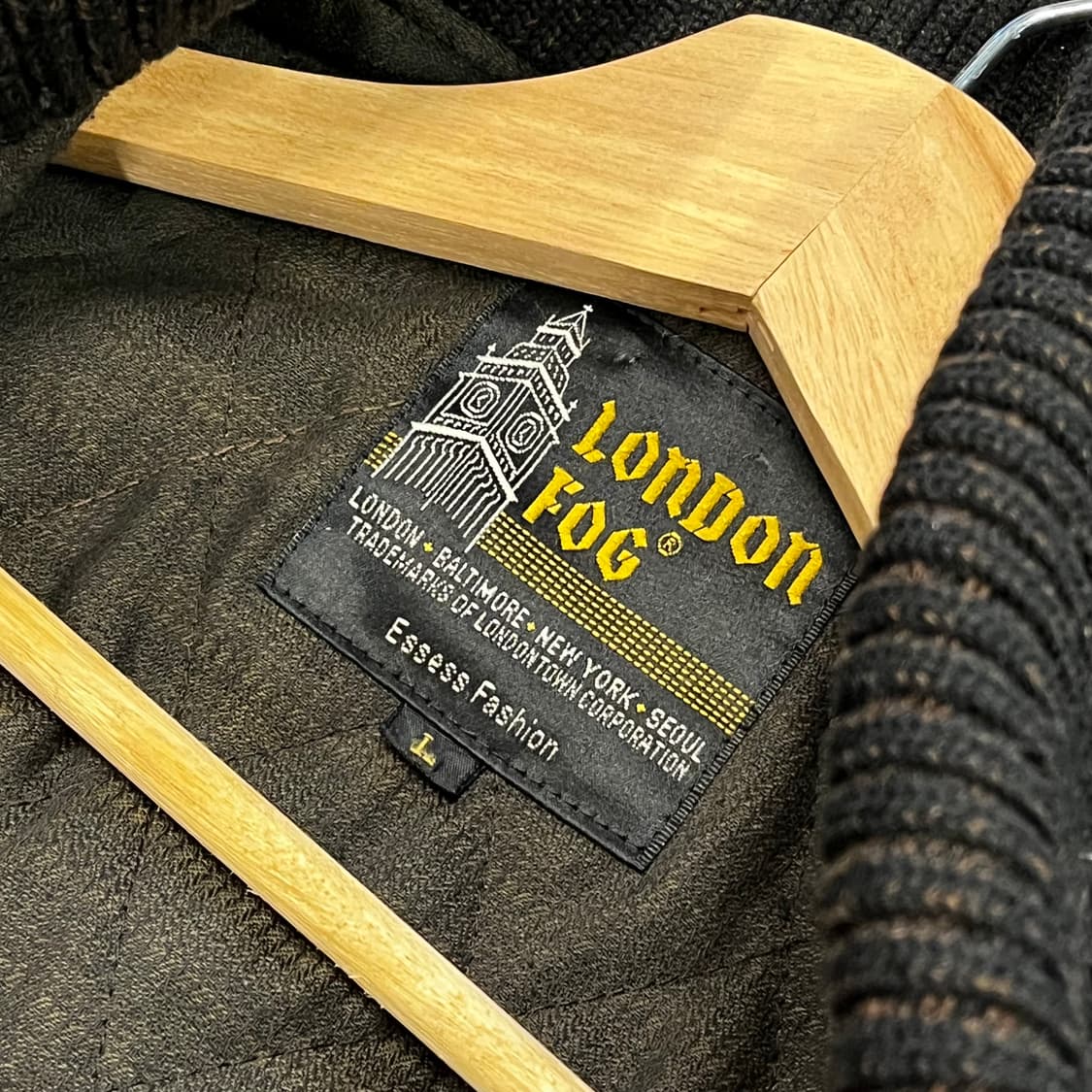 90s 런던포그 빈티지 숄카라 울 자켓 L 상품이미지7