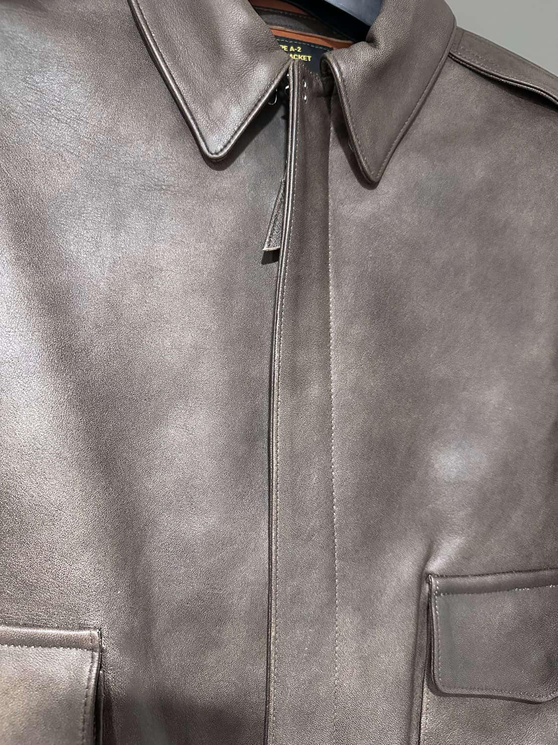페라라 코리아 A2 A-2 양가죽 자켓 다크 브라운 L 사이즈 상품이미지2
