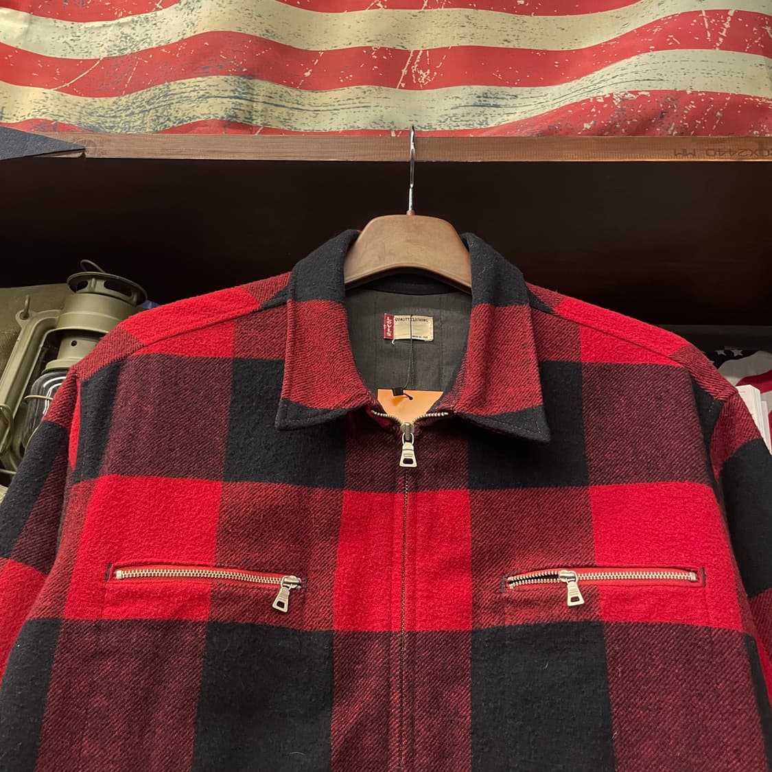 리바이스 타탄 체크 플란넬 모직 자켓 상품이미지3