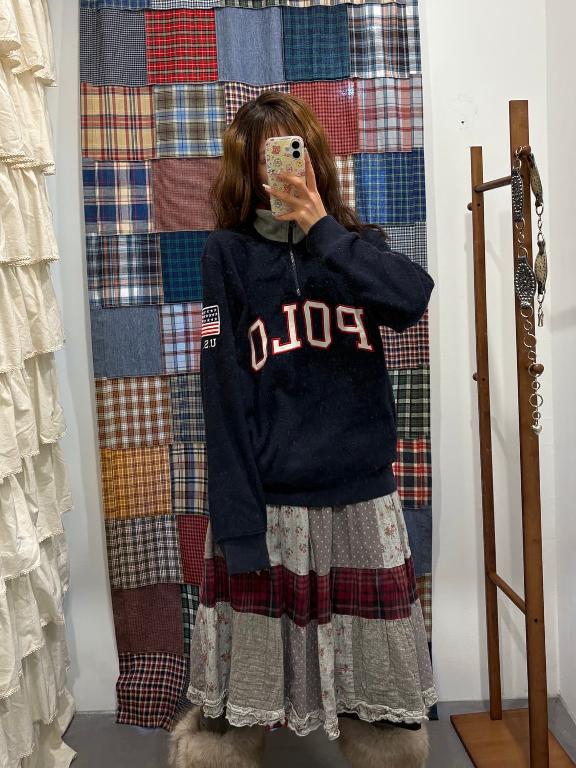 폴로 스펠아웃 성조기 후리스 상품이미지1