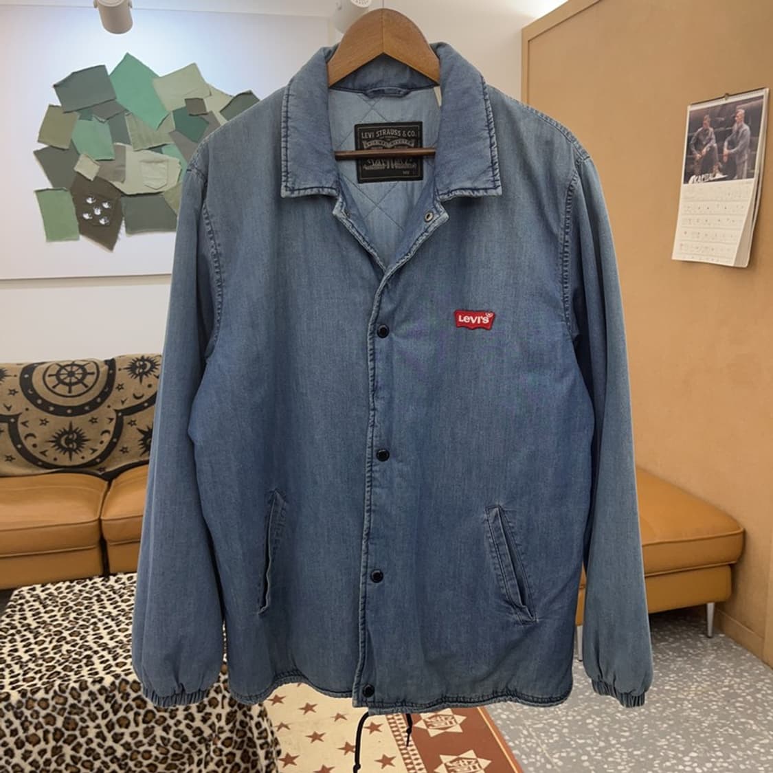 리바이스 캐주얼 빈티지 오버핏 데님 봄버 자켓 L C08864 상품이미지3