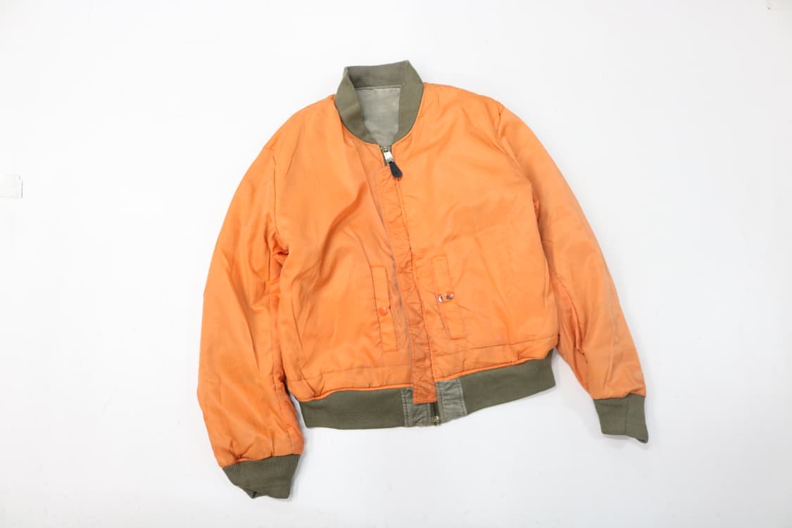 빈티지 미공군 MA-1 리버시블 플라이트 항공 점퍼 L 상품이미지8