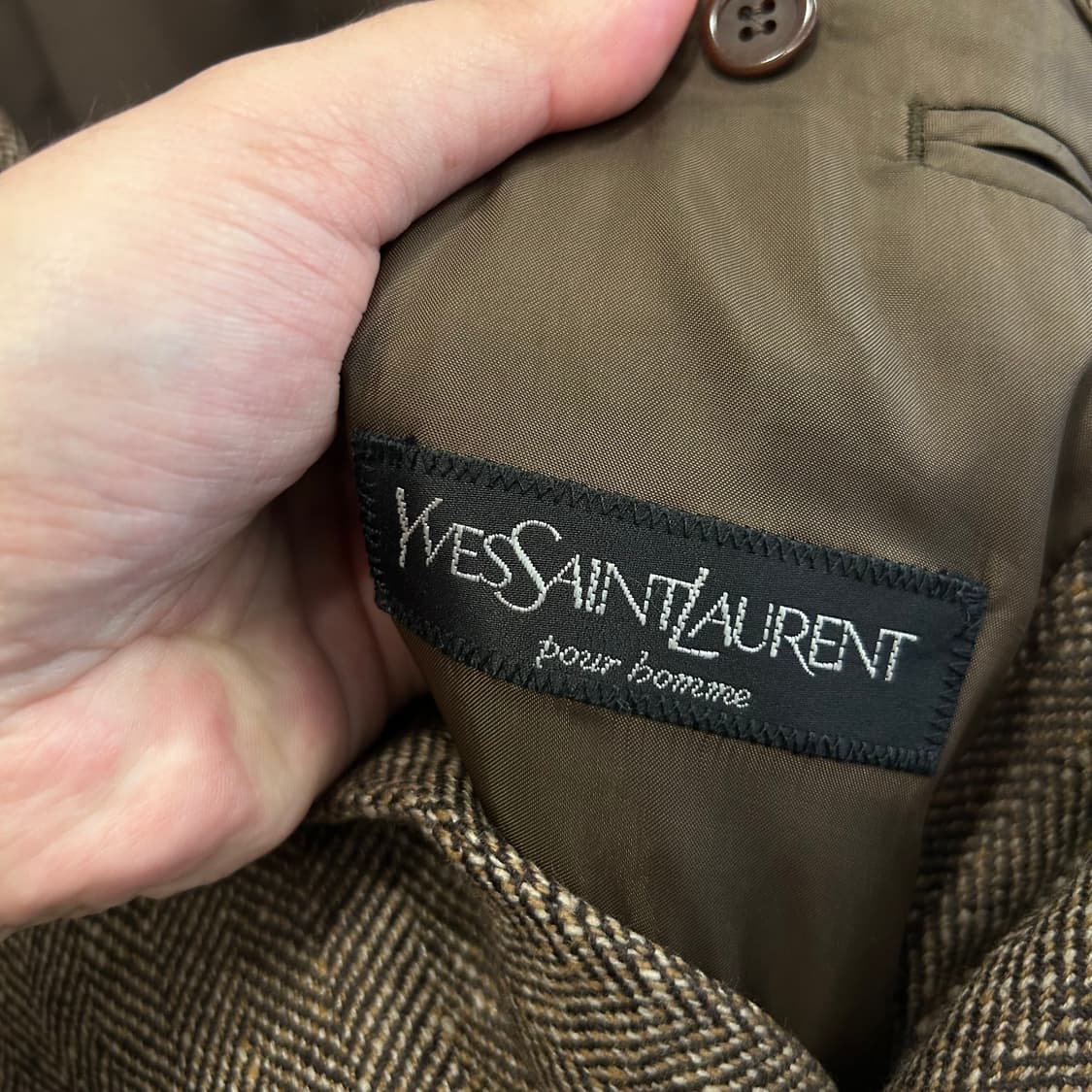 입생로랑 뿌르 옴므 퓨어 울 헤링본 블레이져 상품이미지3