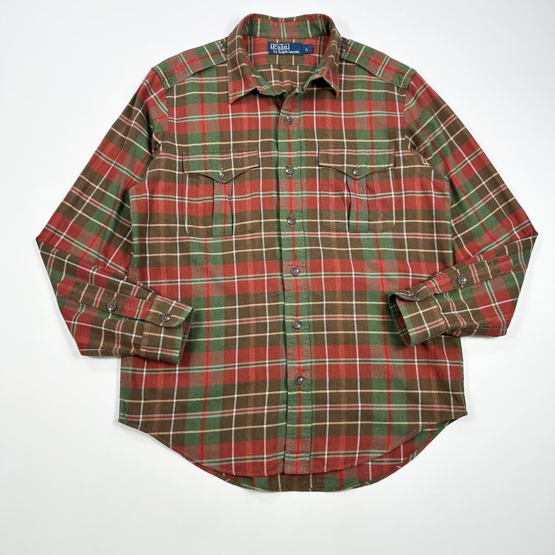 폴로 랄프로렌 클래식 웨스턴 플란넬 체크셔츠 L 상품이미지1