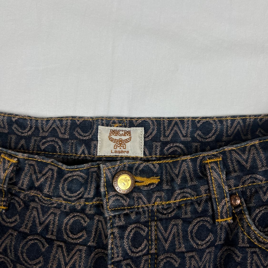 90’s 엠씨엠 mcm 자카드 패턴 팬츠 바지 상품이미지7