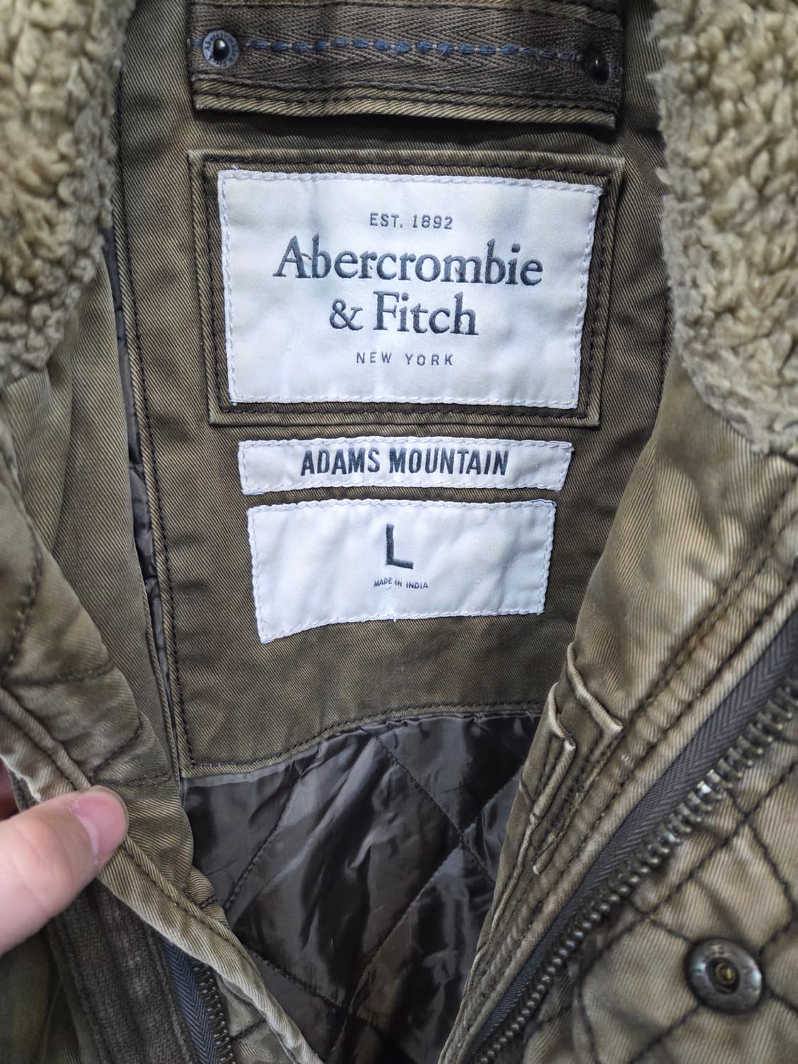 아베크롬비 빈티지 아담스 마운틴 셰르파 누빔 자켓 L 상품이미지3