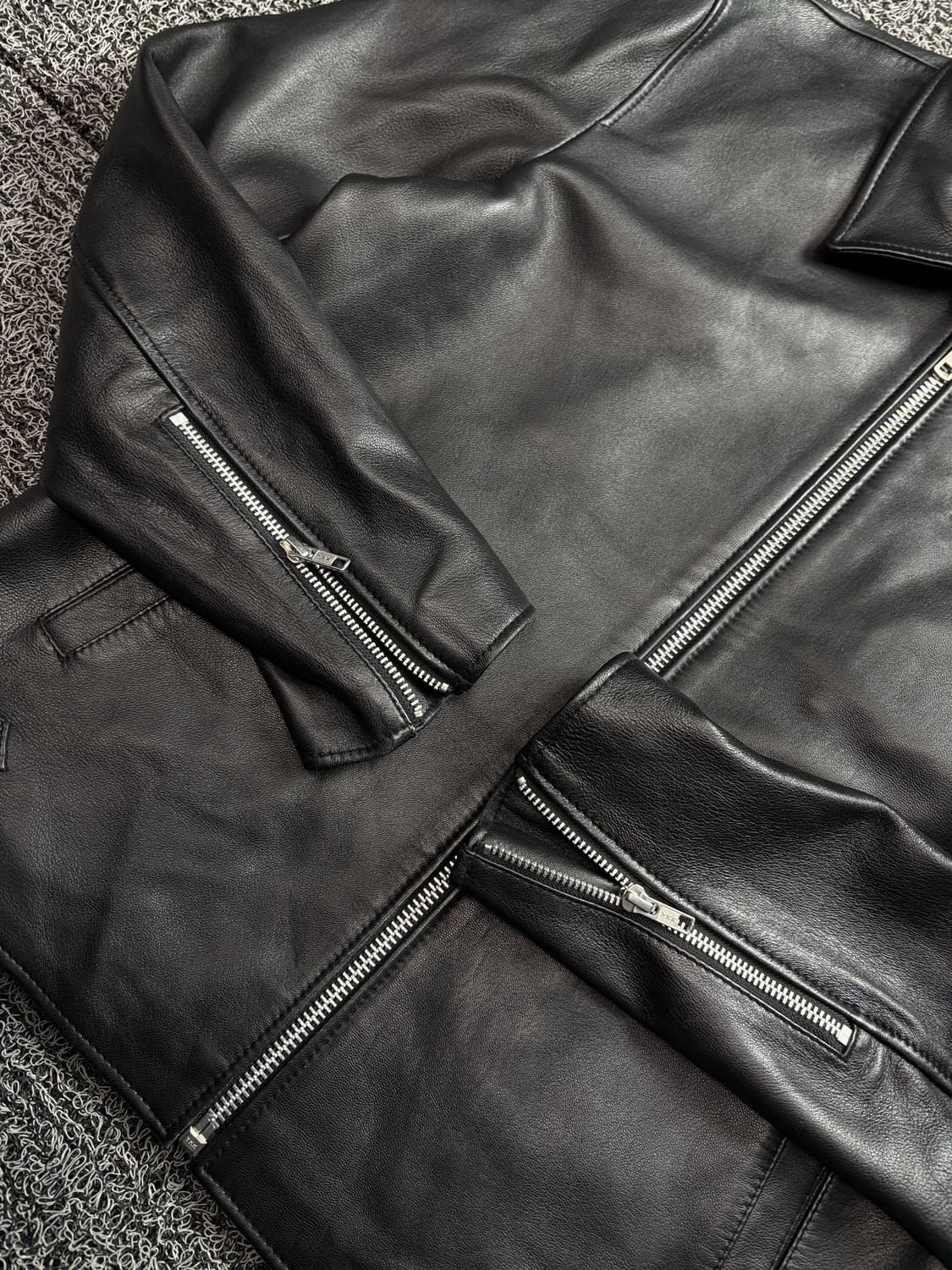 도프제이슨 램스킨 블랙 트러커 양가죽 자켓 1979 상품이미지3