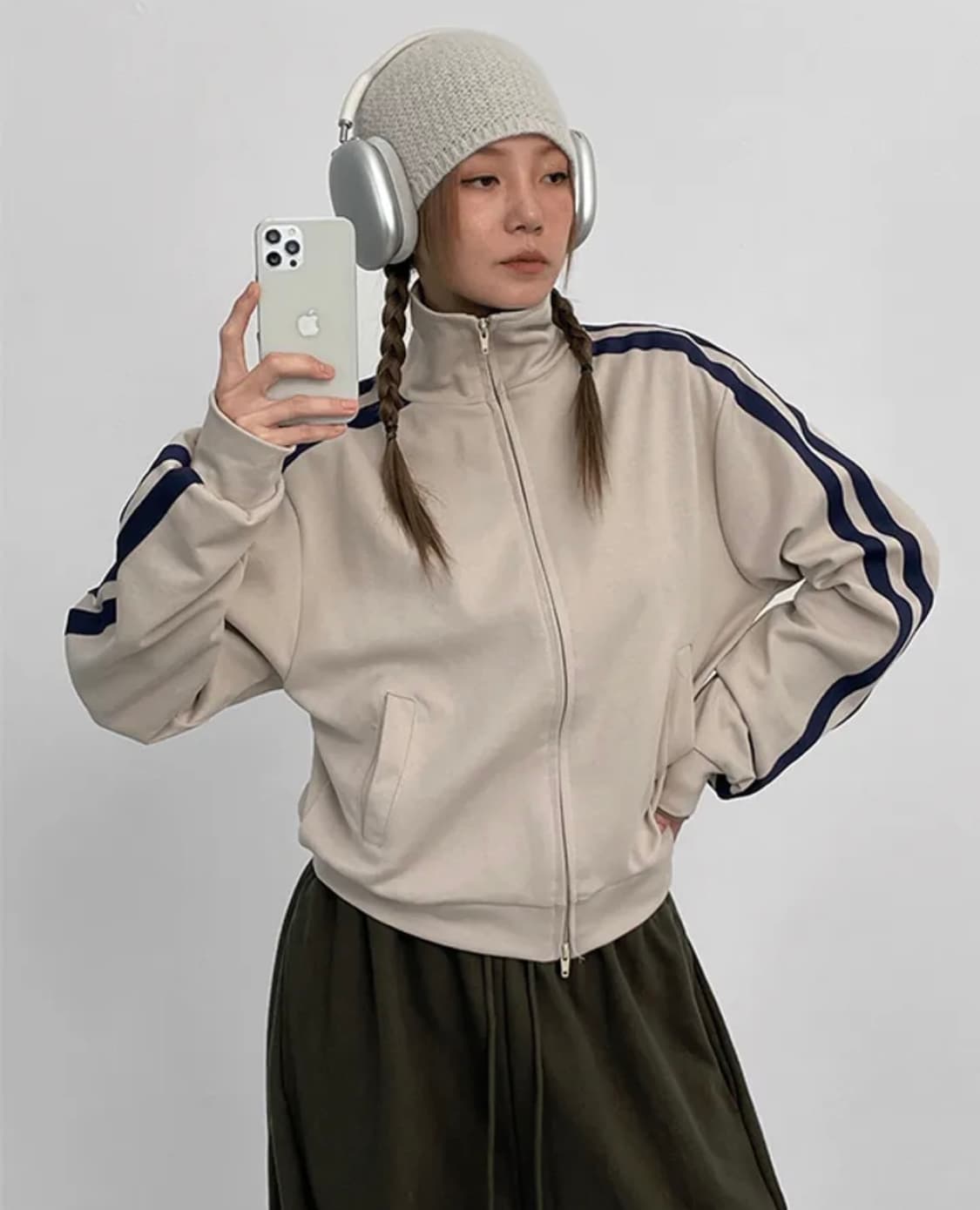 블랙업 말콘 투웨이 하이넥 라인집업 그레이 상품이미지1