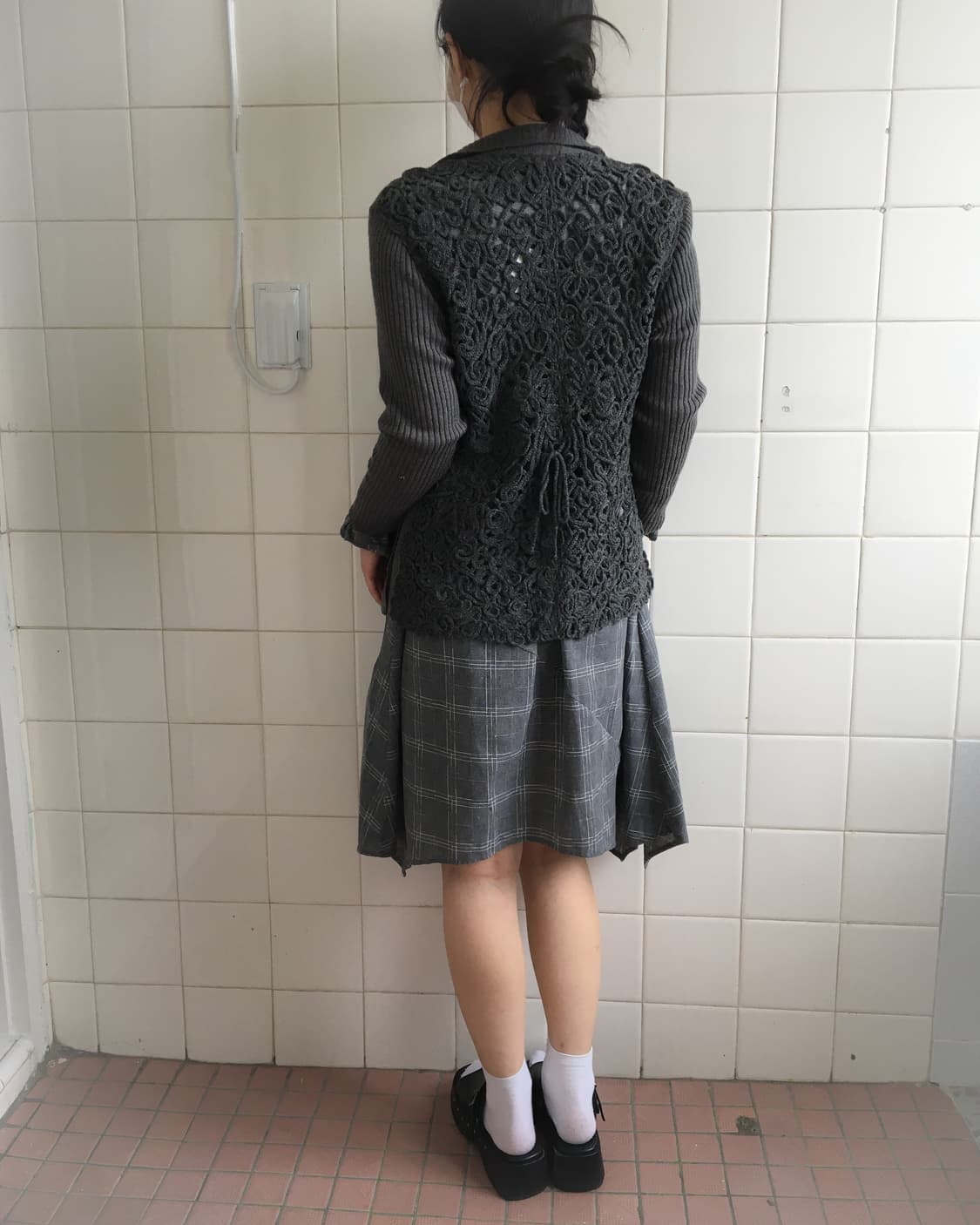 Back crochet point knit jacket 상품이미지9