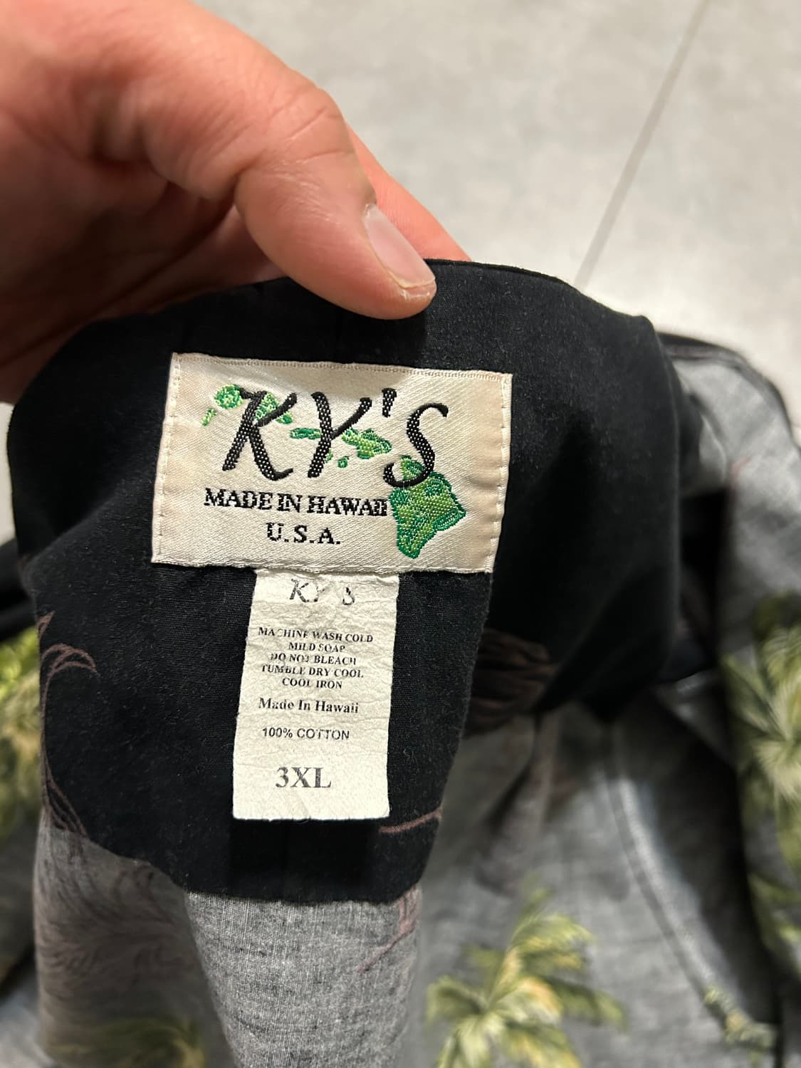 USA  비치트리 프린팅 코튼 빈티지  하와이안 셔츠  상품이미지3