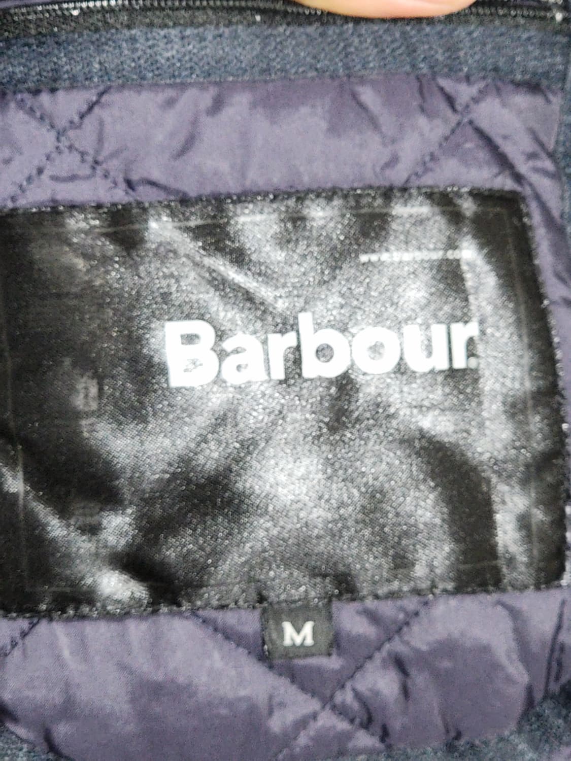 (XL) 바버 퀼팅자켓 네이비 누빔점퍼 코듀로이 카라넥  상품이미지4