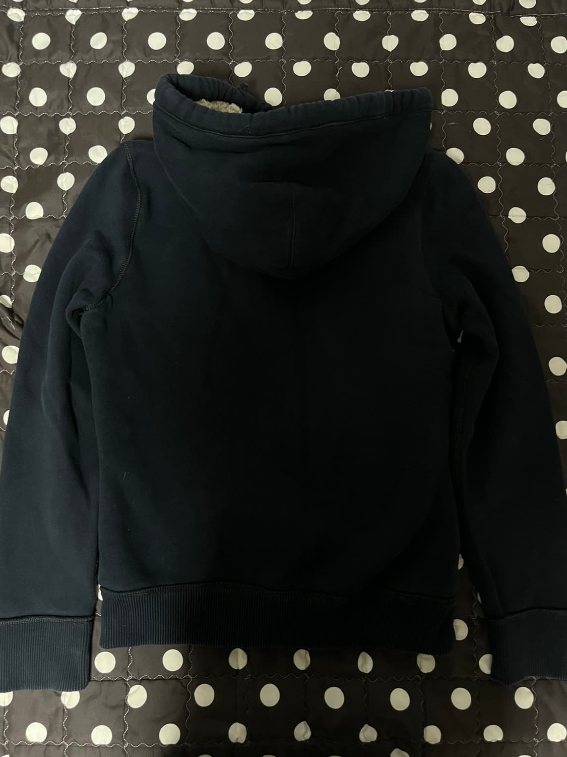 아베크롬비 후드집업 네이비 빈티지 후드티 털후드집업 y2k 상품이미지3