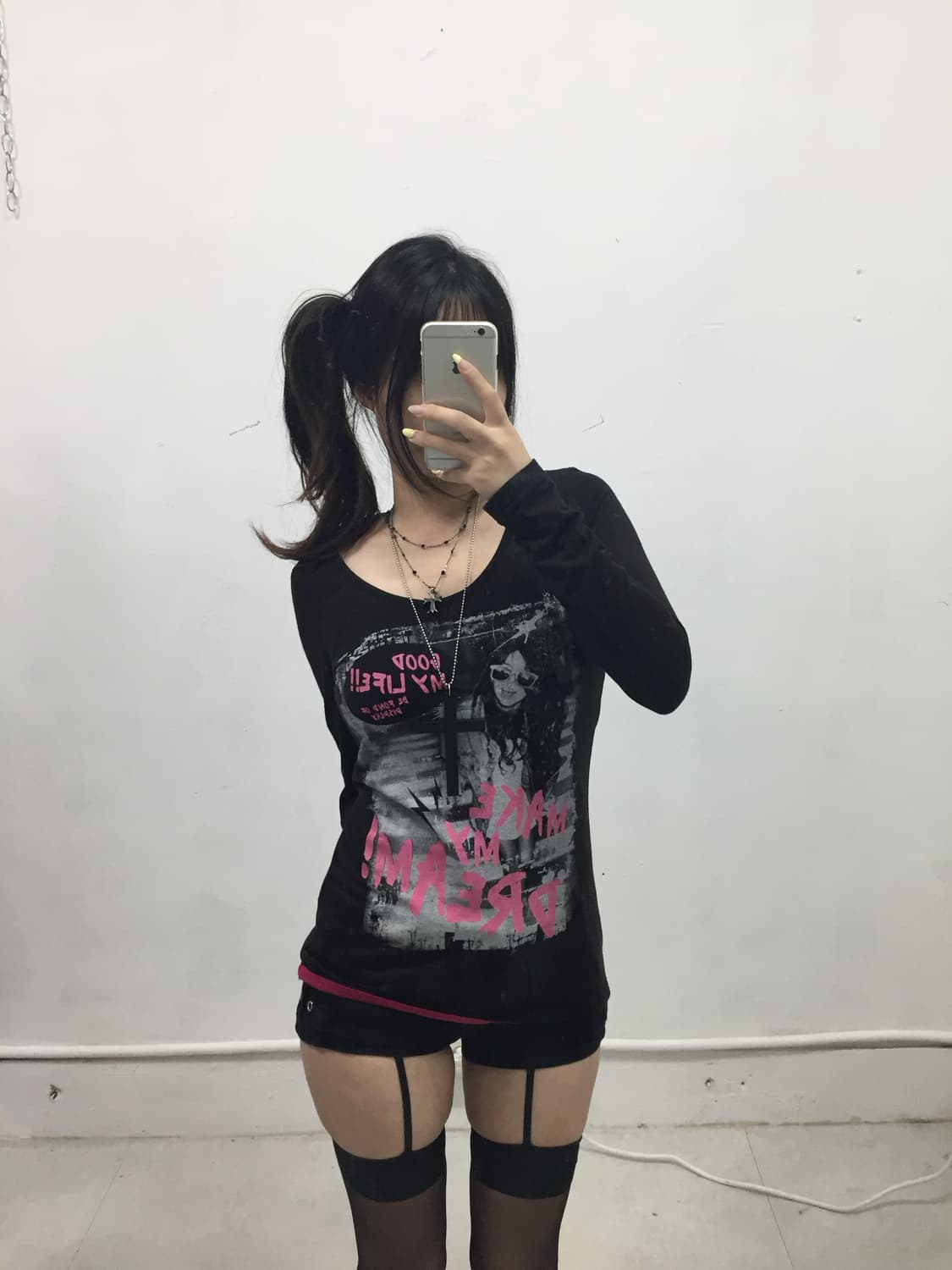 [SHC] 오네갸루 y2k 핫핑크 롱슬리브 상품이미지2