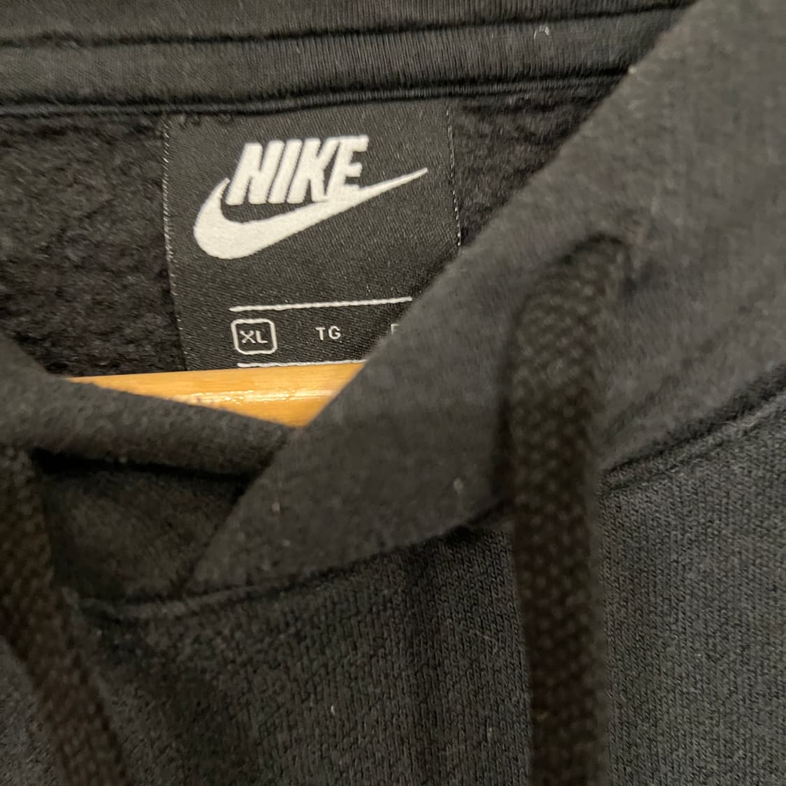 나이키 빅로고 기모 후드티 XL 블랙 상품이미지4