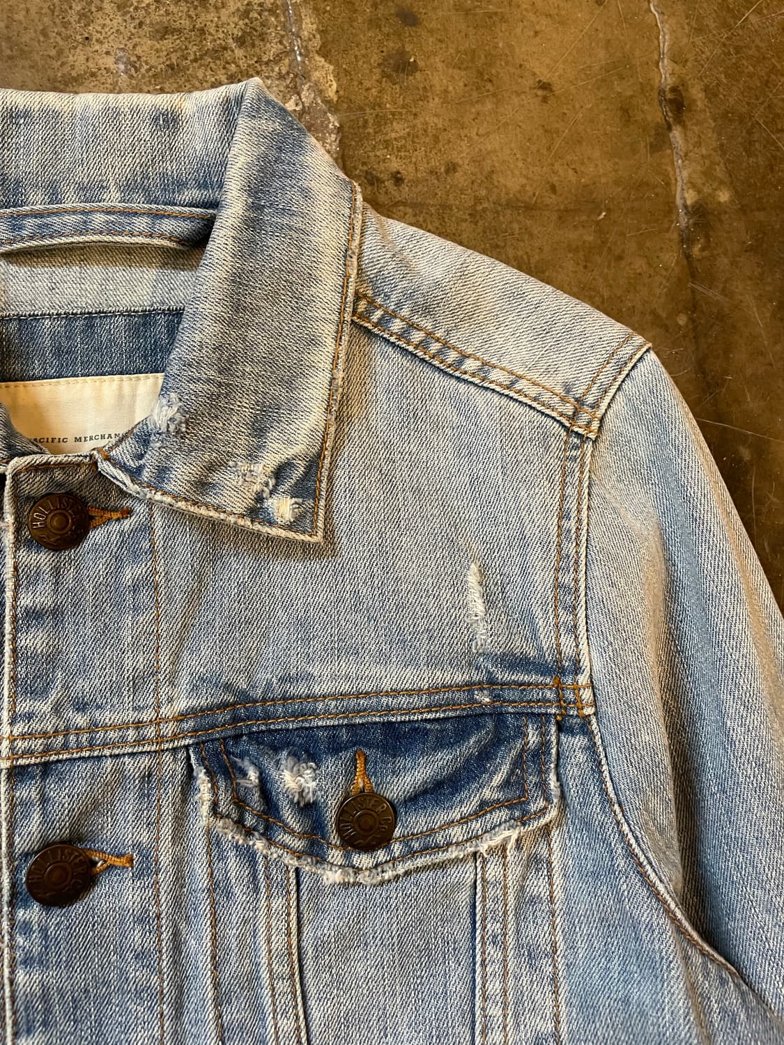 홀리스터 y2k 데미지 연청 트러커 자켓 상품이미지3